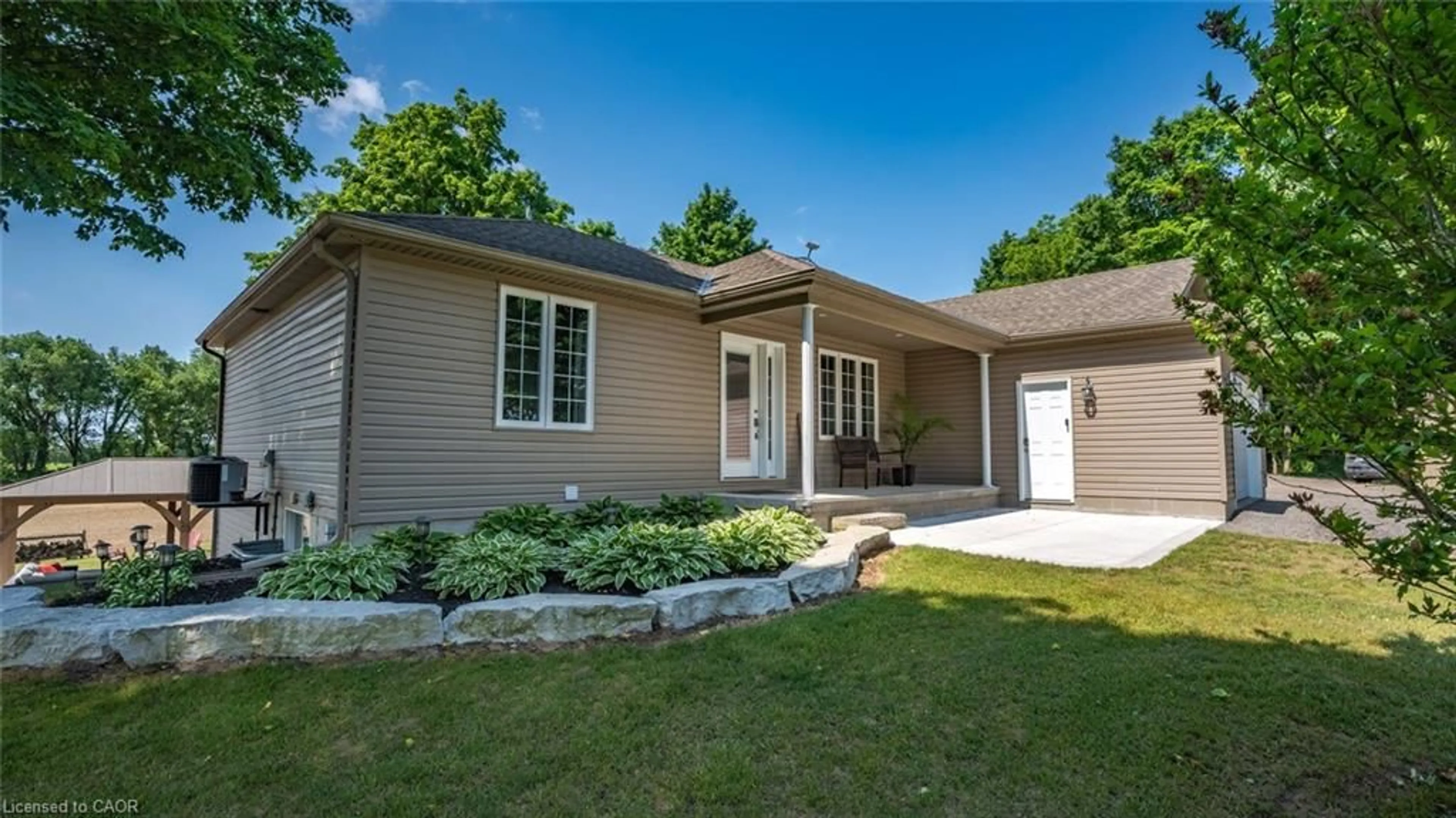 Home with vinyl exterior material, street for 2235 Hazen Rd, Langton Ontario N0E 1G0