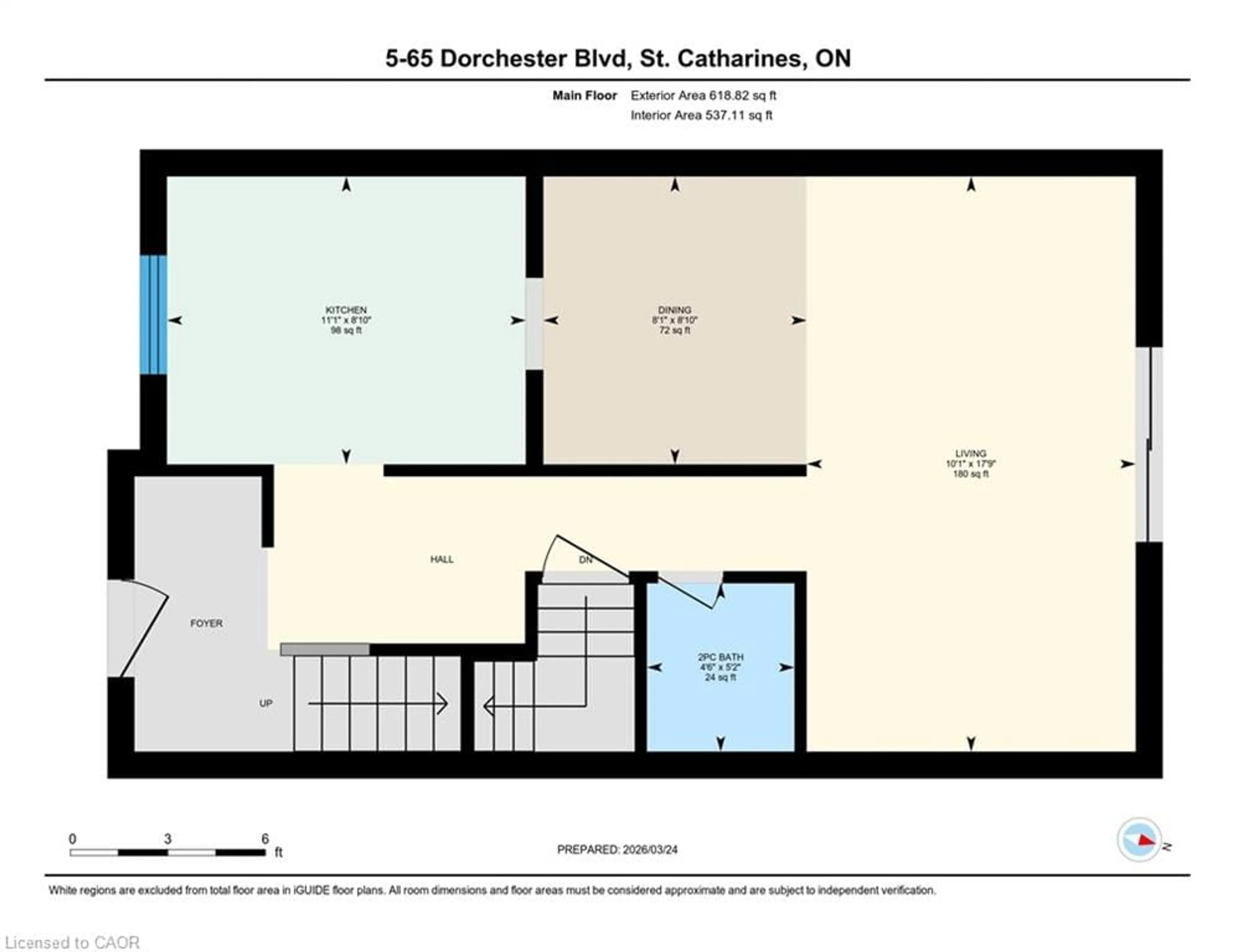 Floor plan for 65 Dorchester St #5, St. Catharines Ontario L2M 7S9