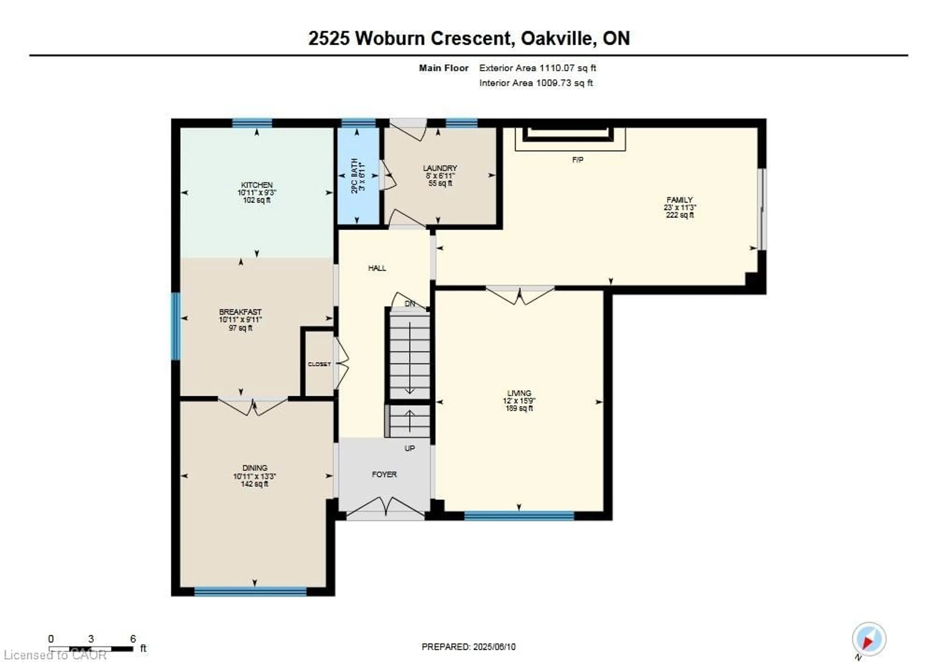 Floor plan for 2525 Woburn Cres, Oakville Ontario L6L 5E8