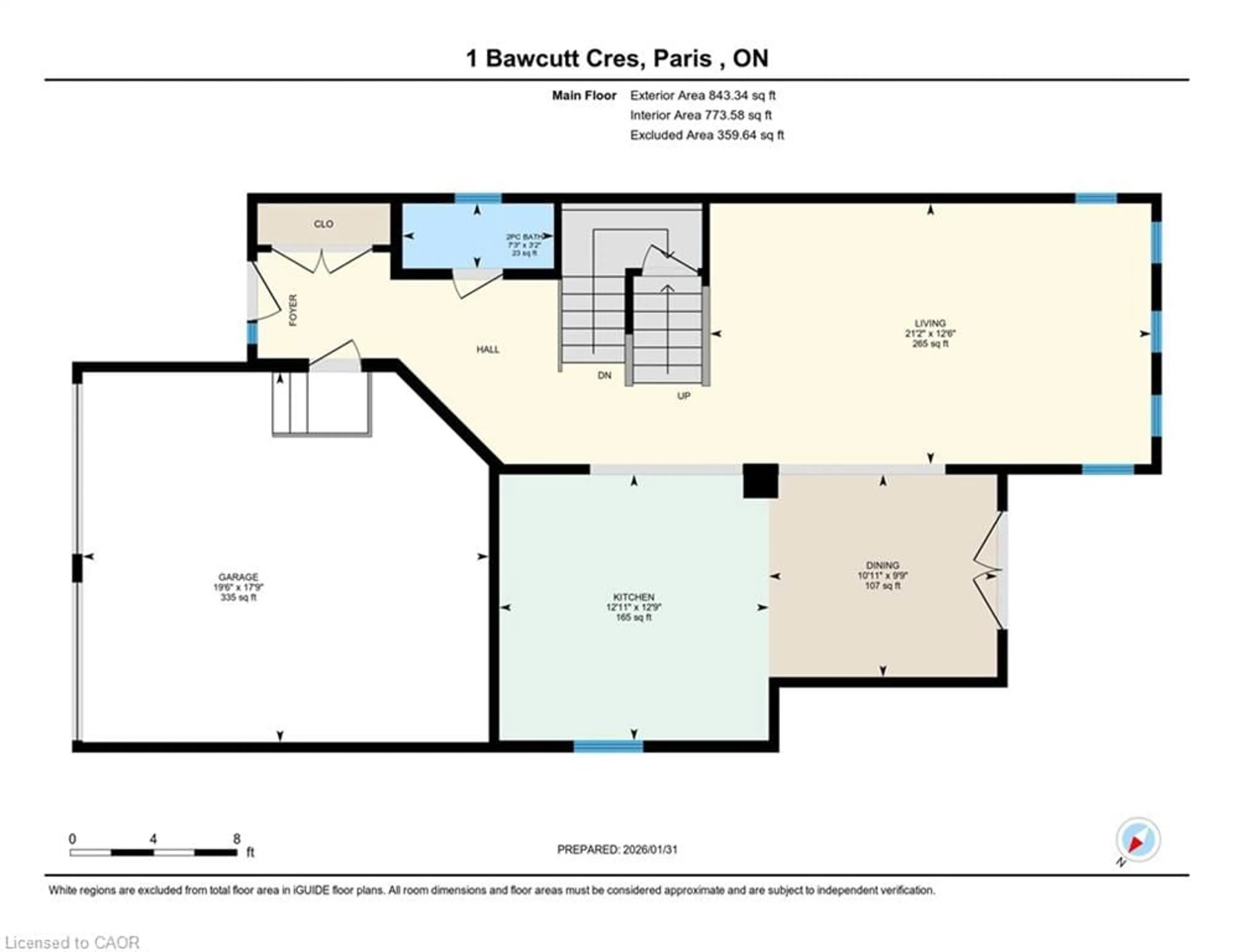 Floor plan for 1 Bawcutt Cres, Paris Ontario N3L 0G7