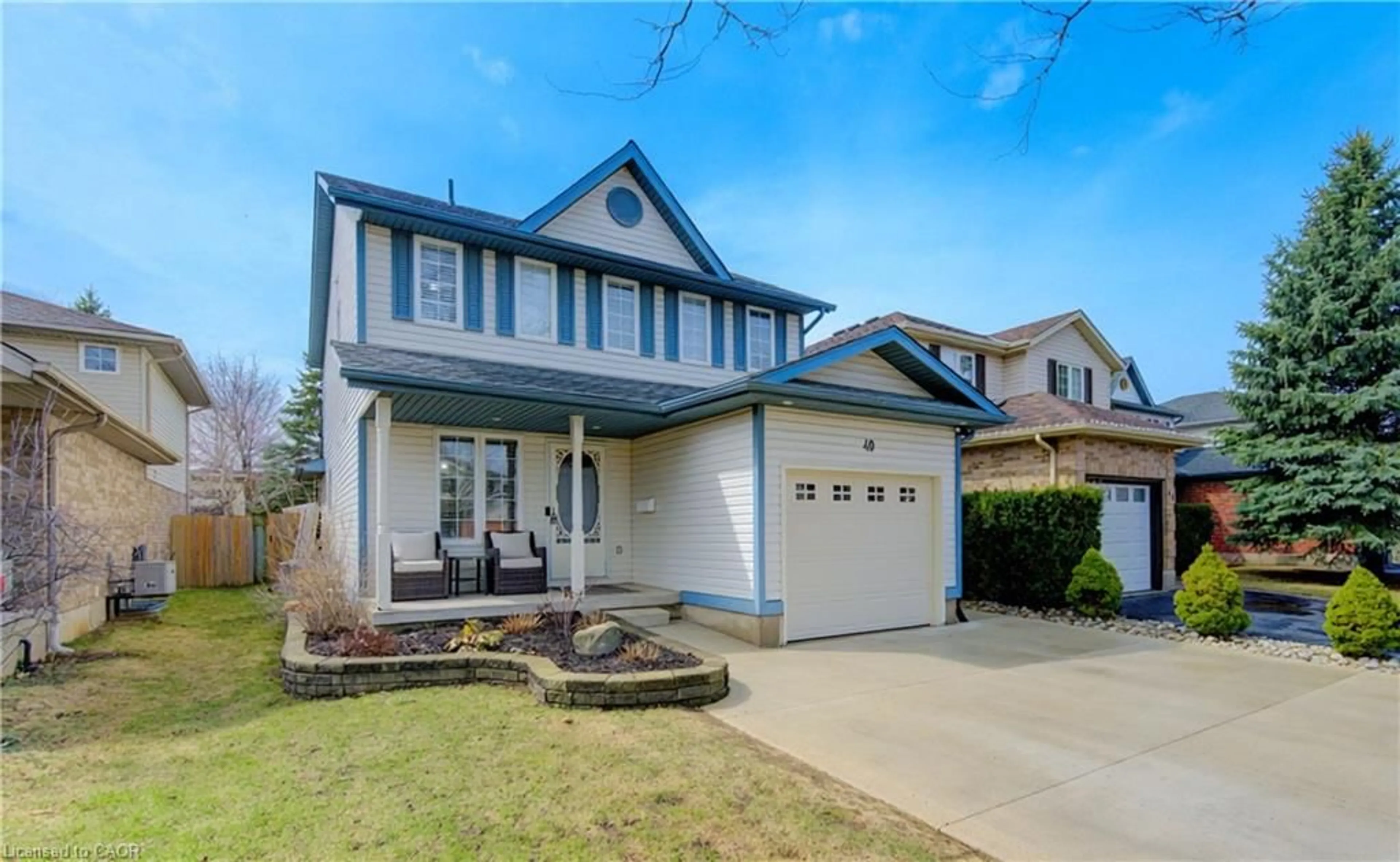 Home with vinyl exterior material, street for 40 Crawford Cres, Cambridge Ontario N1T 1X7