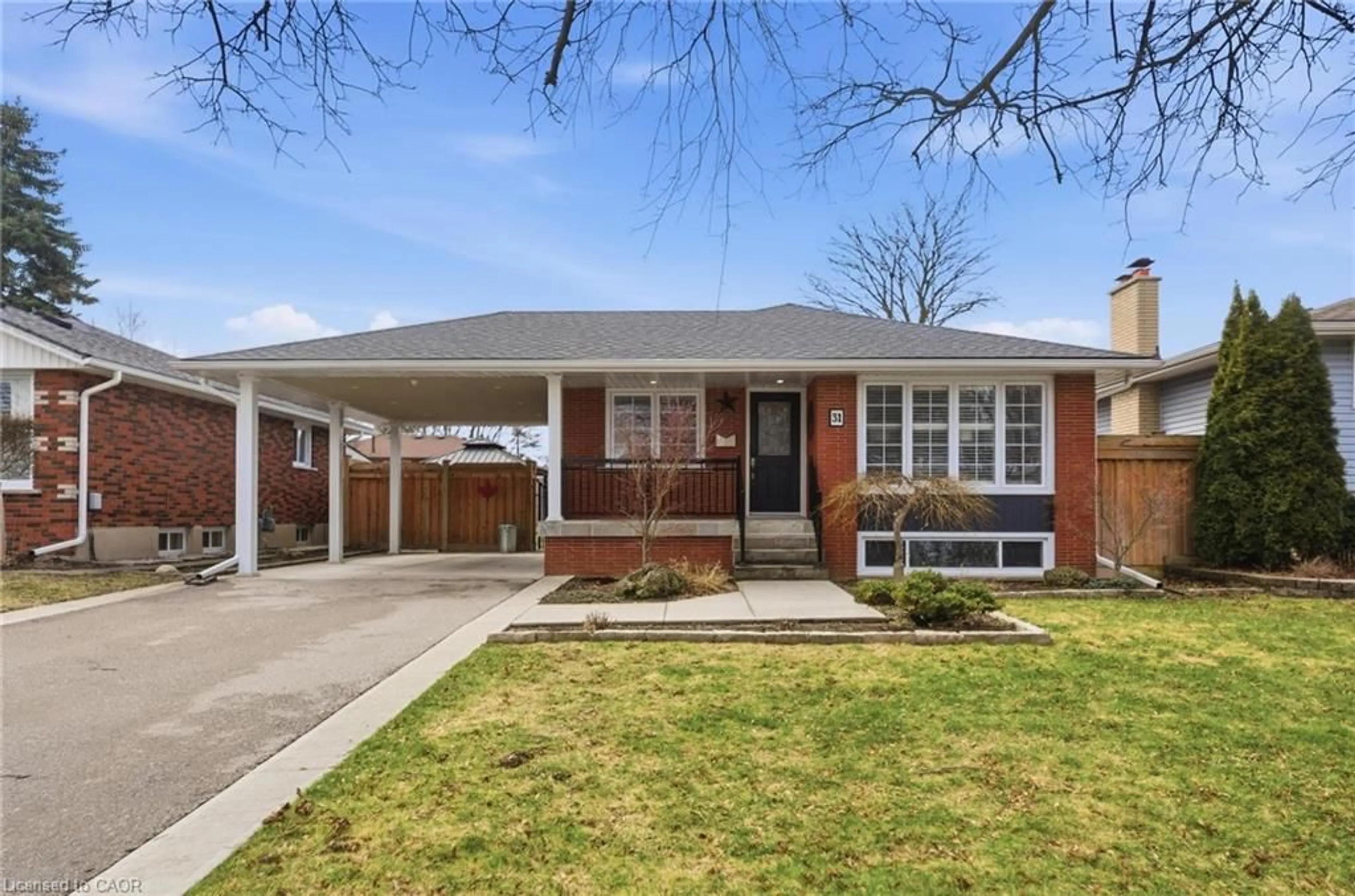 Home with brick exterior material, street for 31 Marshall St, Brantford Ontario N3R 3C8