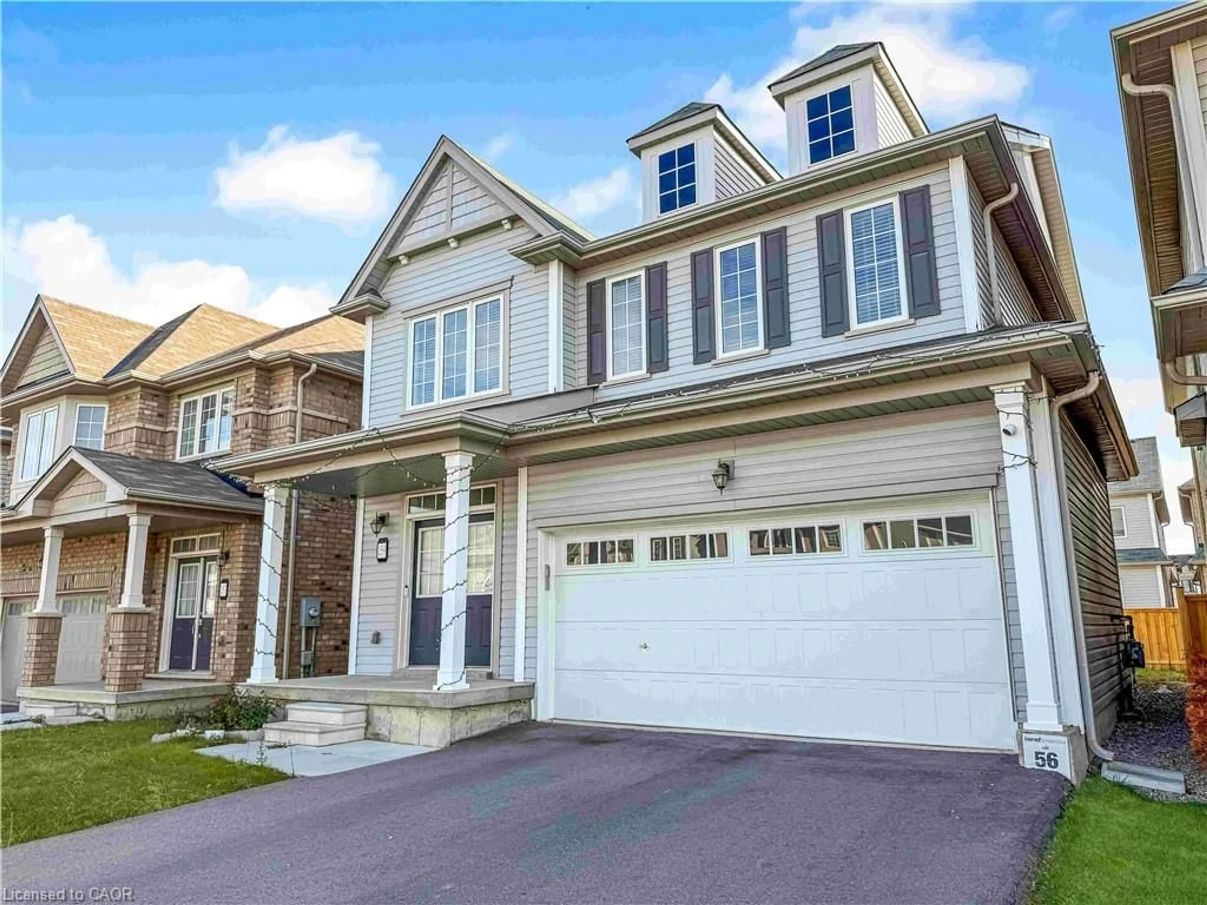 Home with vinyl exterior material, street for 159 Longboat Run, Brantford Ontario N3T 0R9