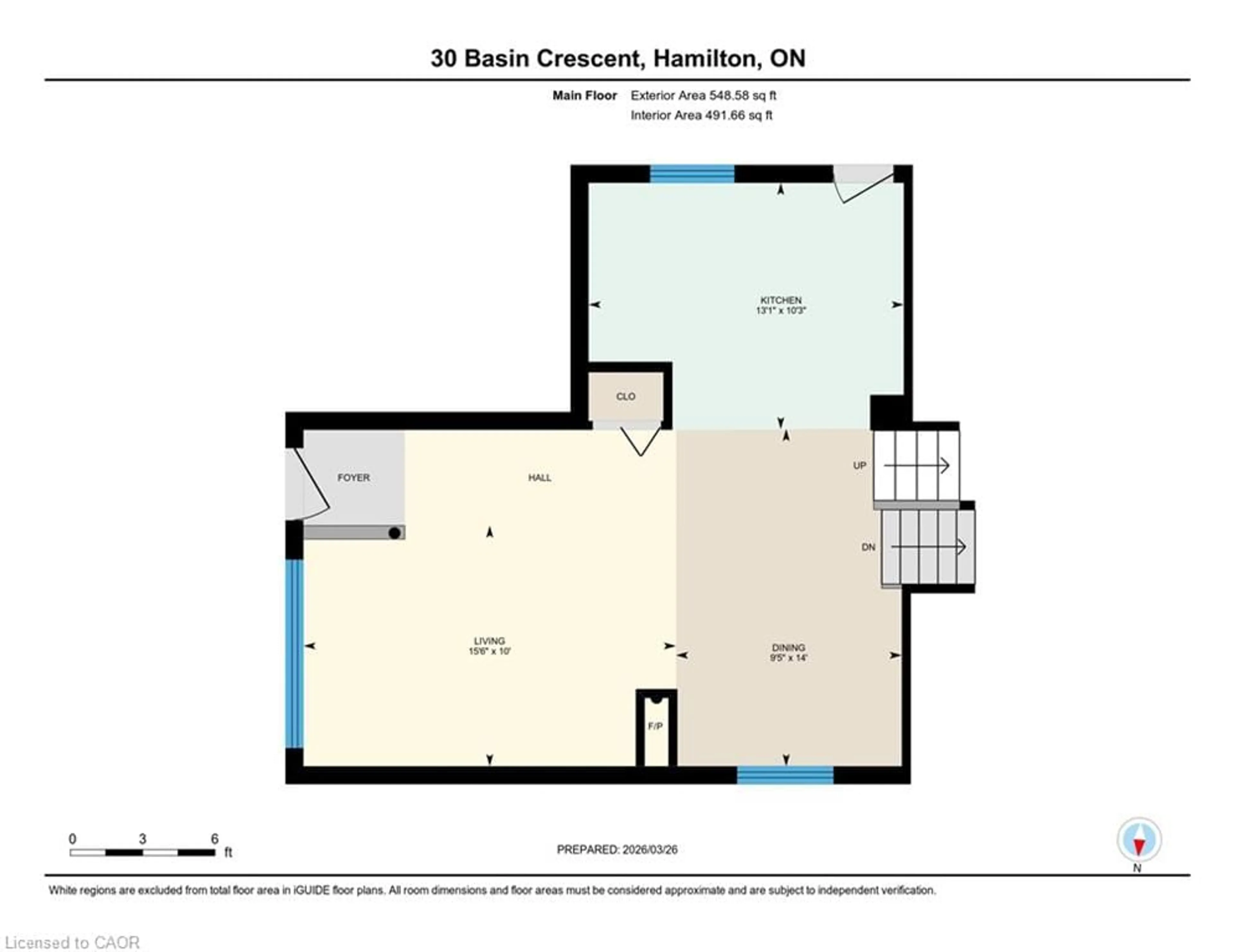 Floor plan for 30 Basin Cres, Hamilton Ontario L8T 4W8