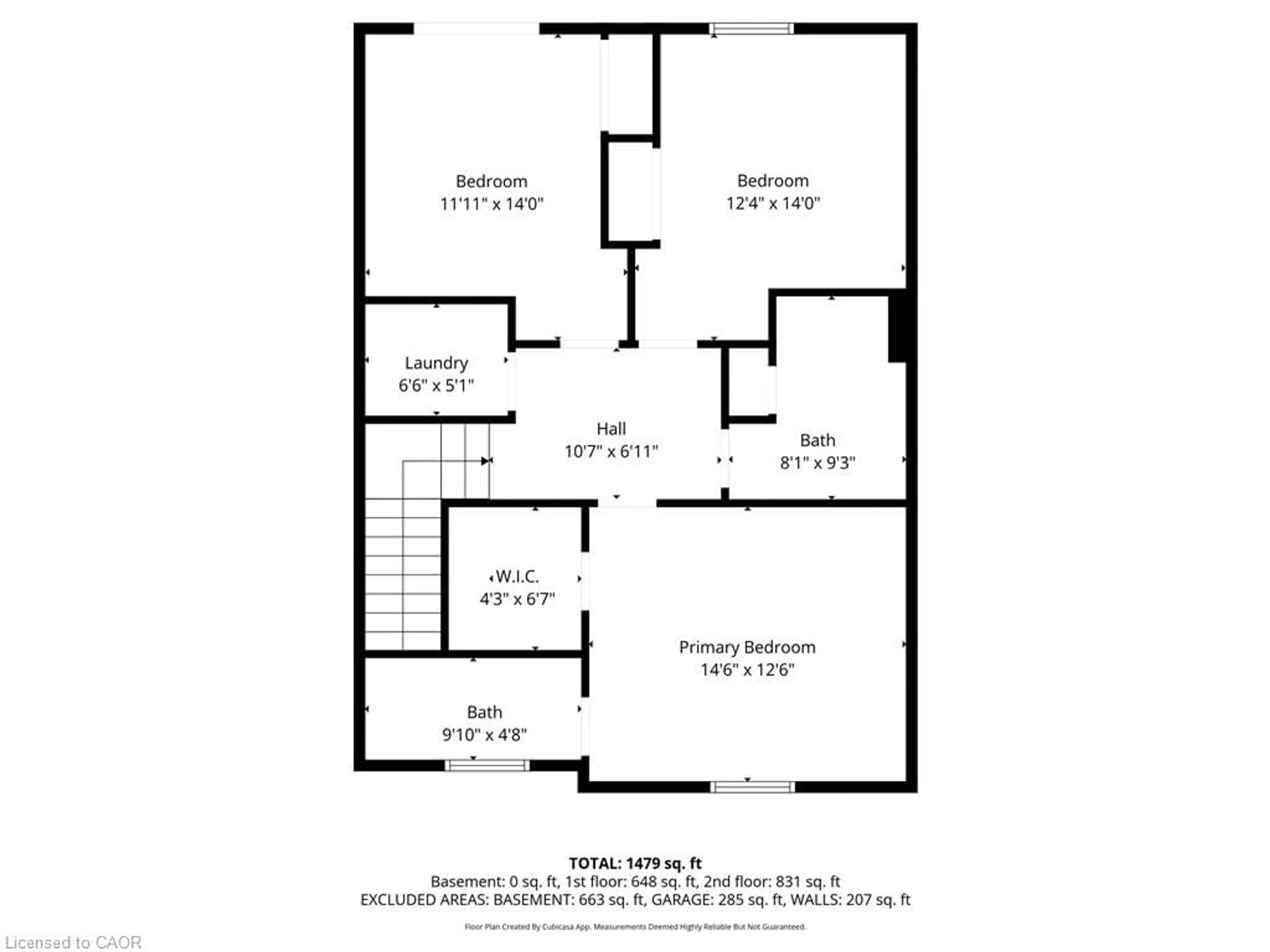 Floor plan for 121 Moffatt St, St. Catharines Ontario L2P 2L8