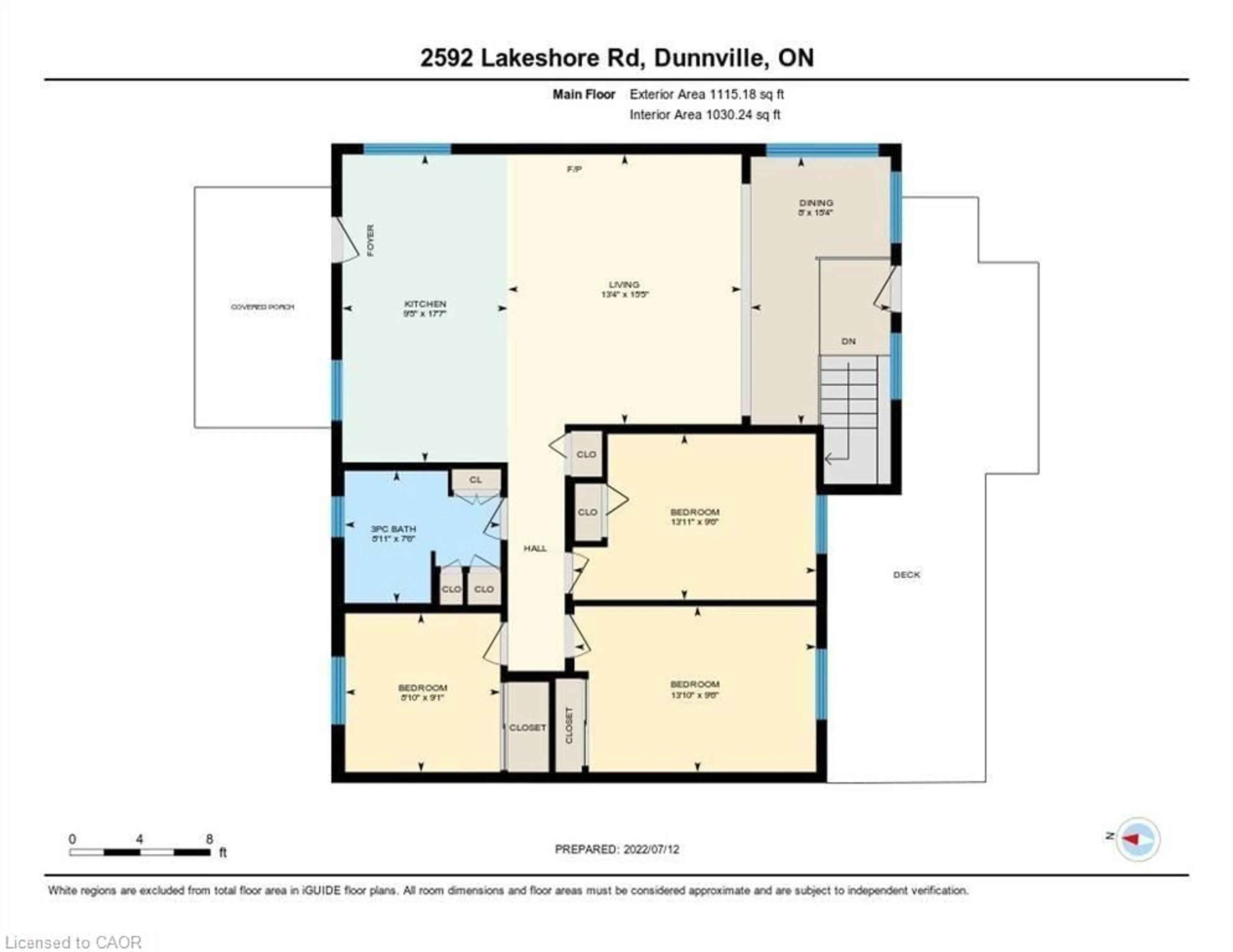 Floor plan for 2592 Lakeshore Rd, Dunnville Ontario N1A 2W8