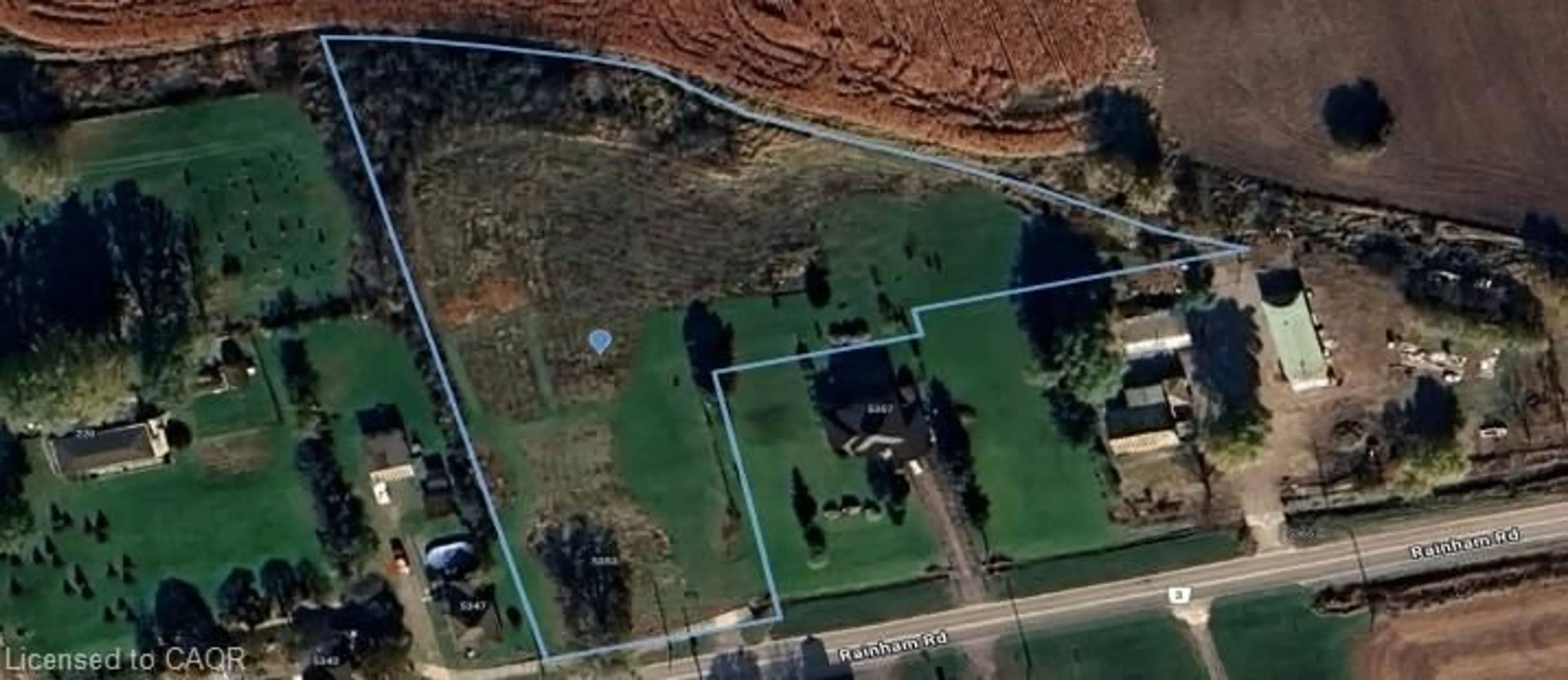 A pic from outside/outdoor area/front of a property/back of a property/a pic from drone, building for 5353 Rainham Rd, Dunnville Ontario N1A 2W8