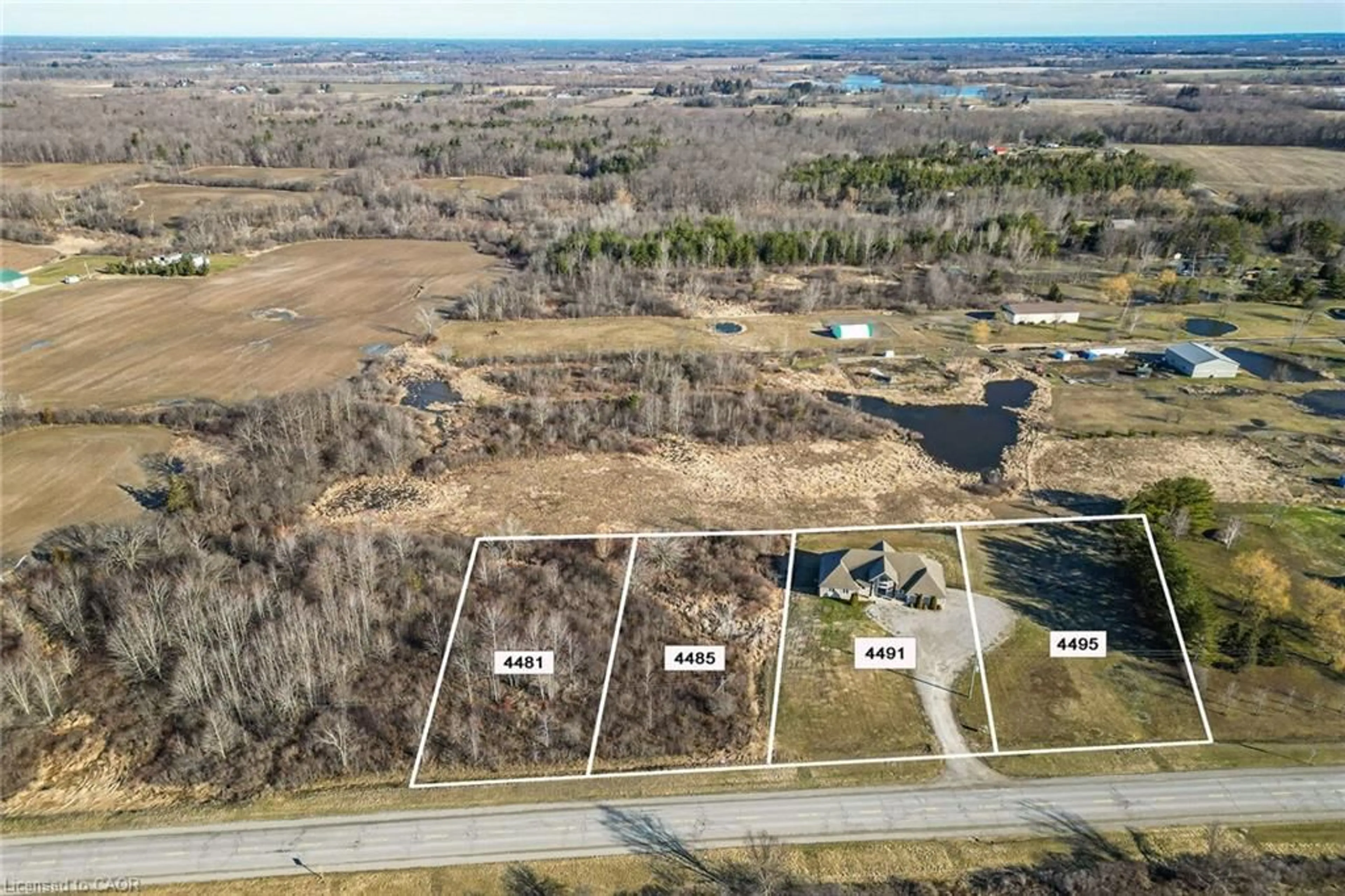 A pic from outside/outdoor area/front of a property/back of a property/a pic from drone, water/lake/river/ocean view for 4491 Haldimand 20 Rd, Dunnville Ontario N1A 2W3