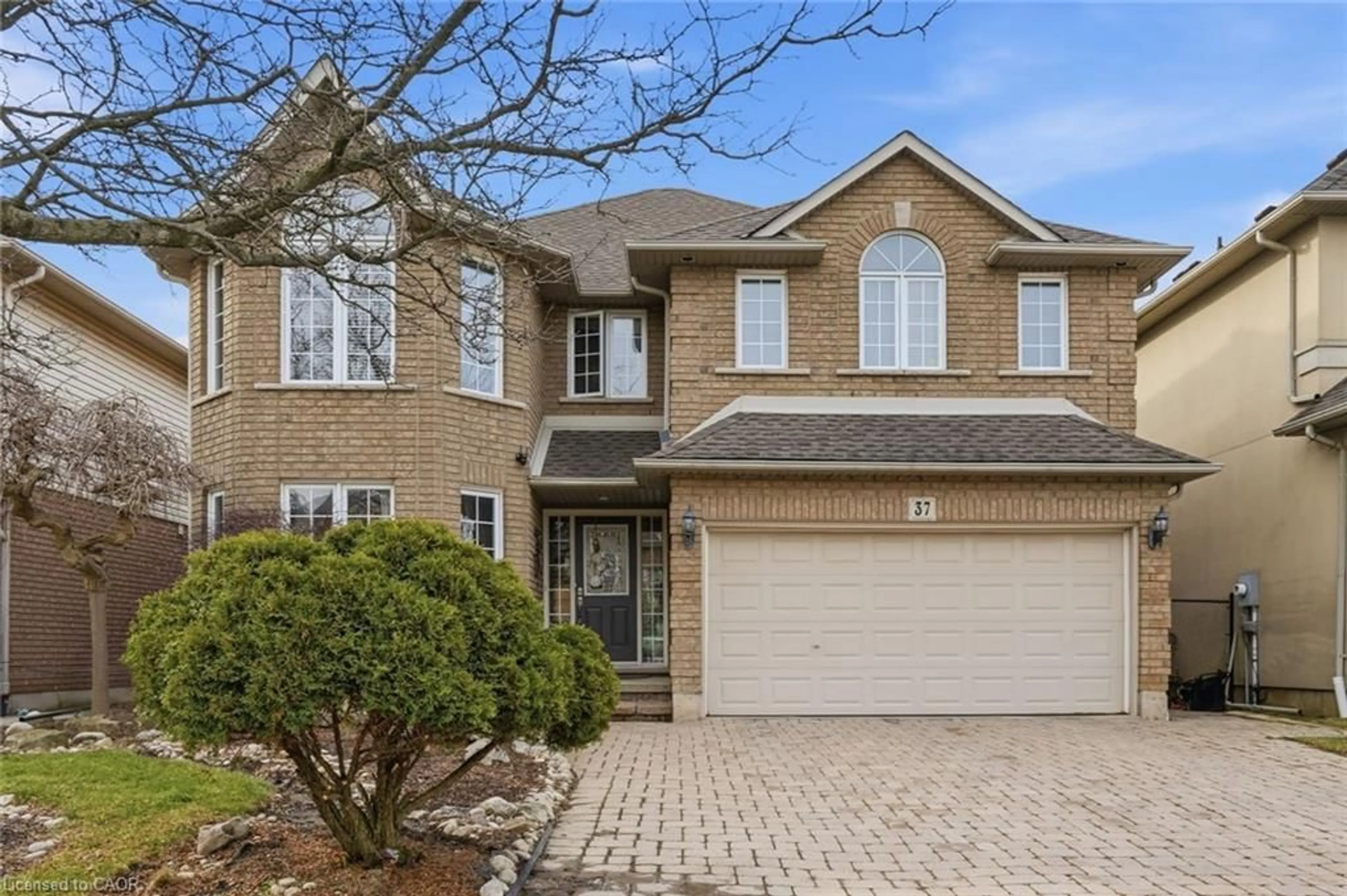 Home with brick exterior material, street for 37 Southcreek Dr, Ancaster Ontario L9K 1M2