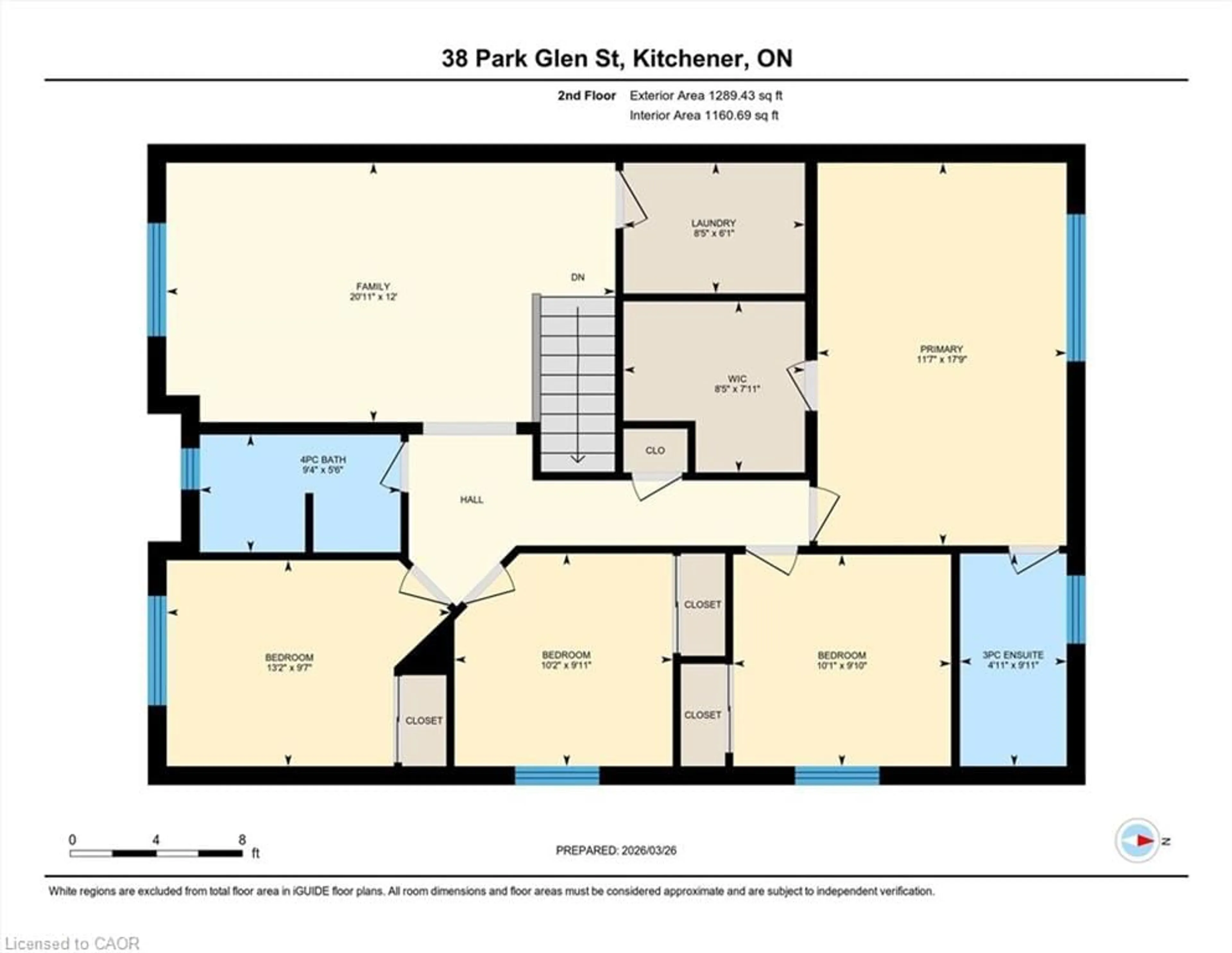 Floor plan for 38 Park Glen St, Kitchener Ontario N2R 0L8