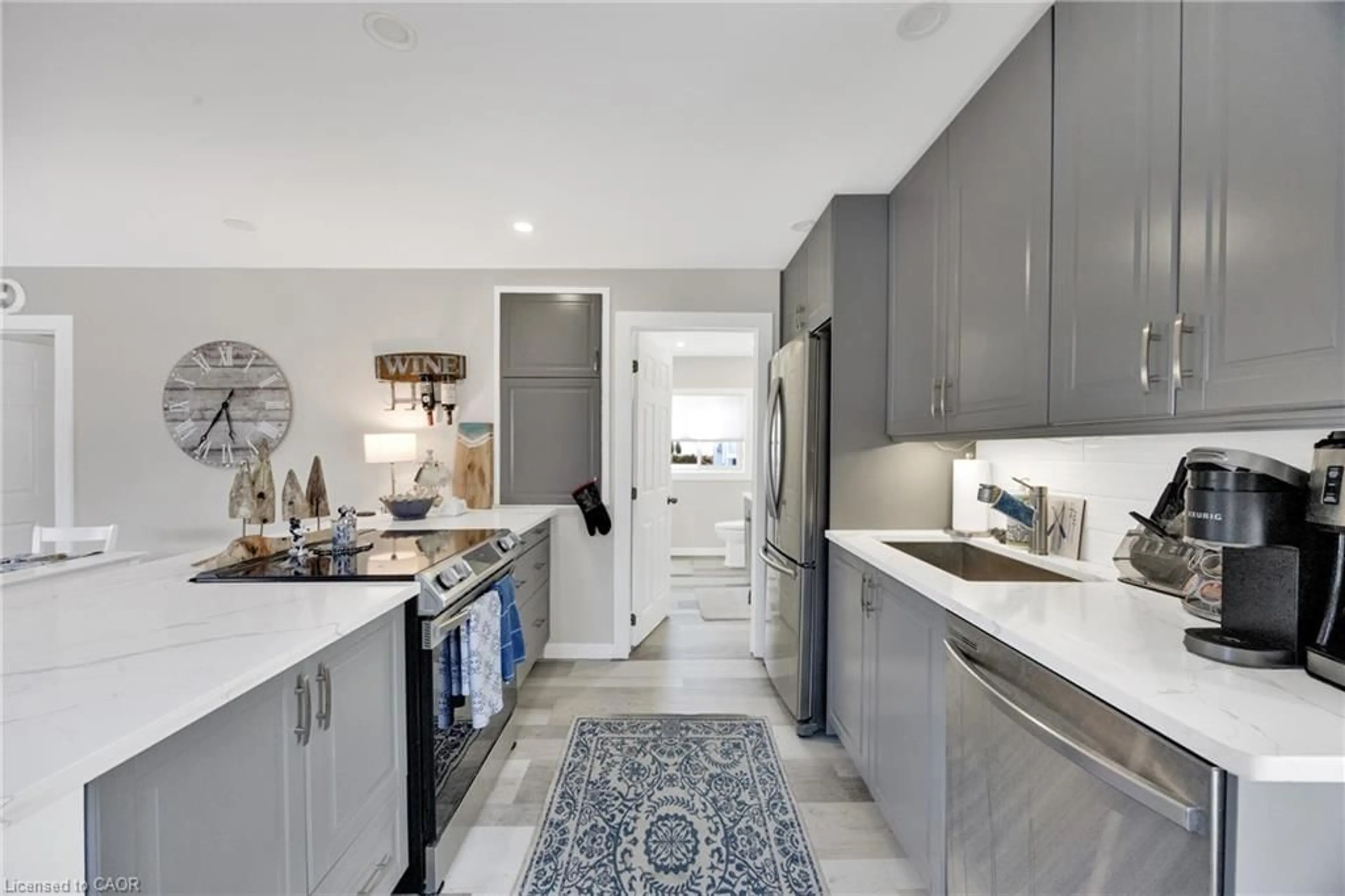 Open concept kitchen, ceramic/tile floor for 179 Cedar Dr, Turkey Point Ontario N0E 1T0