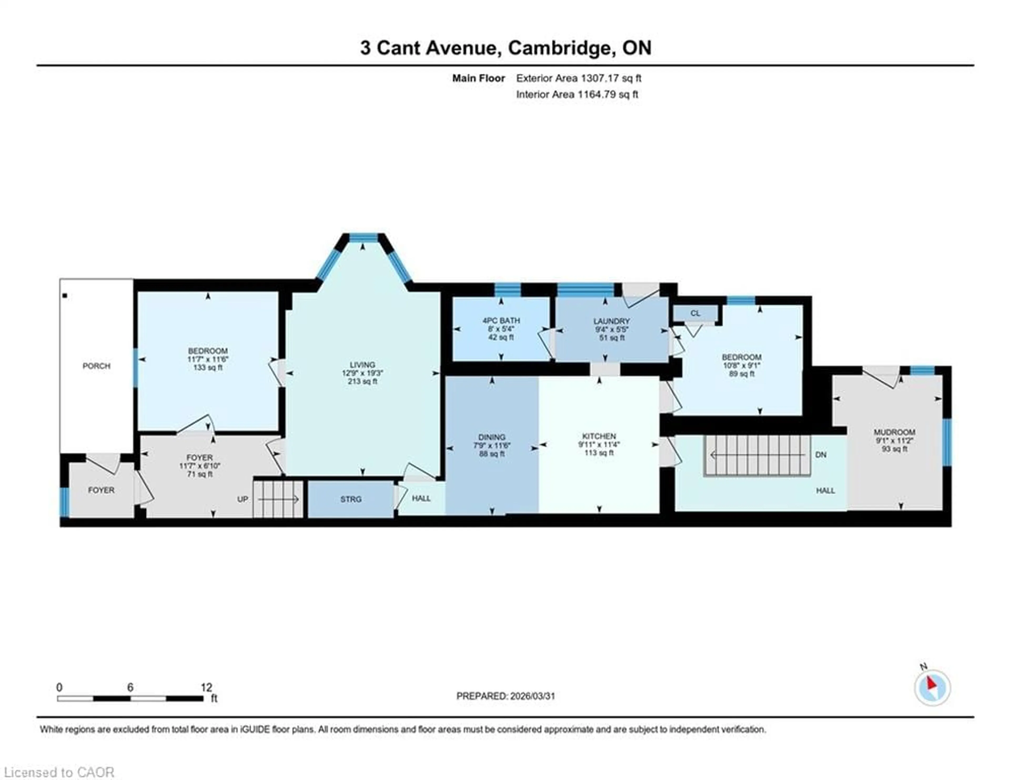 Floor plan for 3 Cant Ave, Cambridge Ontario N1S 2R5