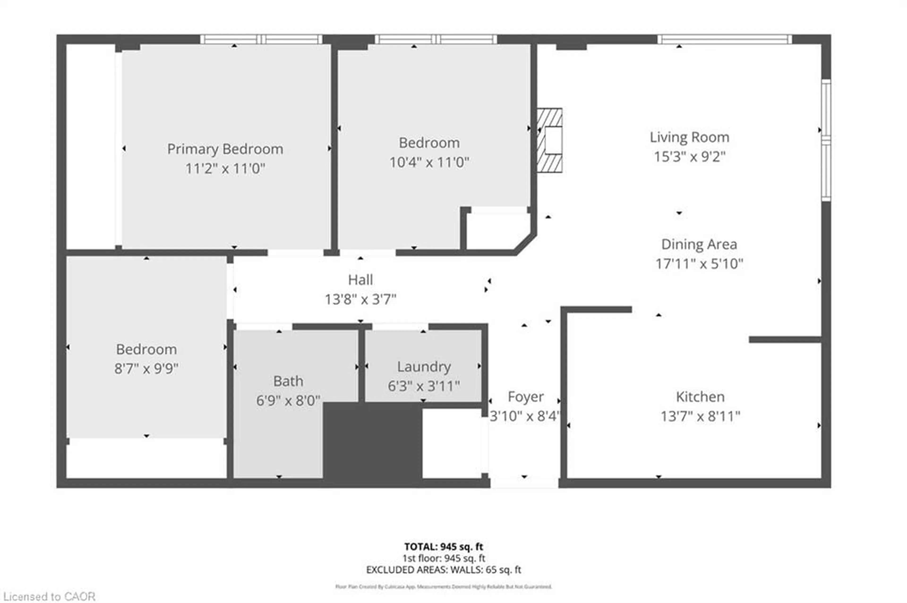 Floor plan for 1717 2nd Ave #505, Owen Sound Ontario N4K 6V4