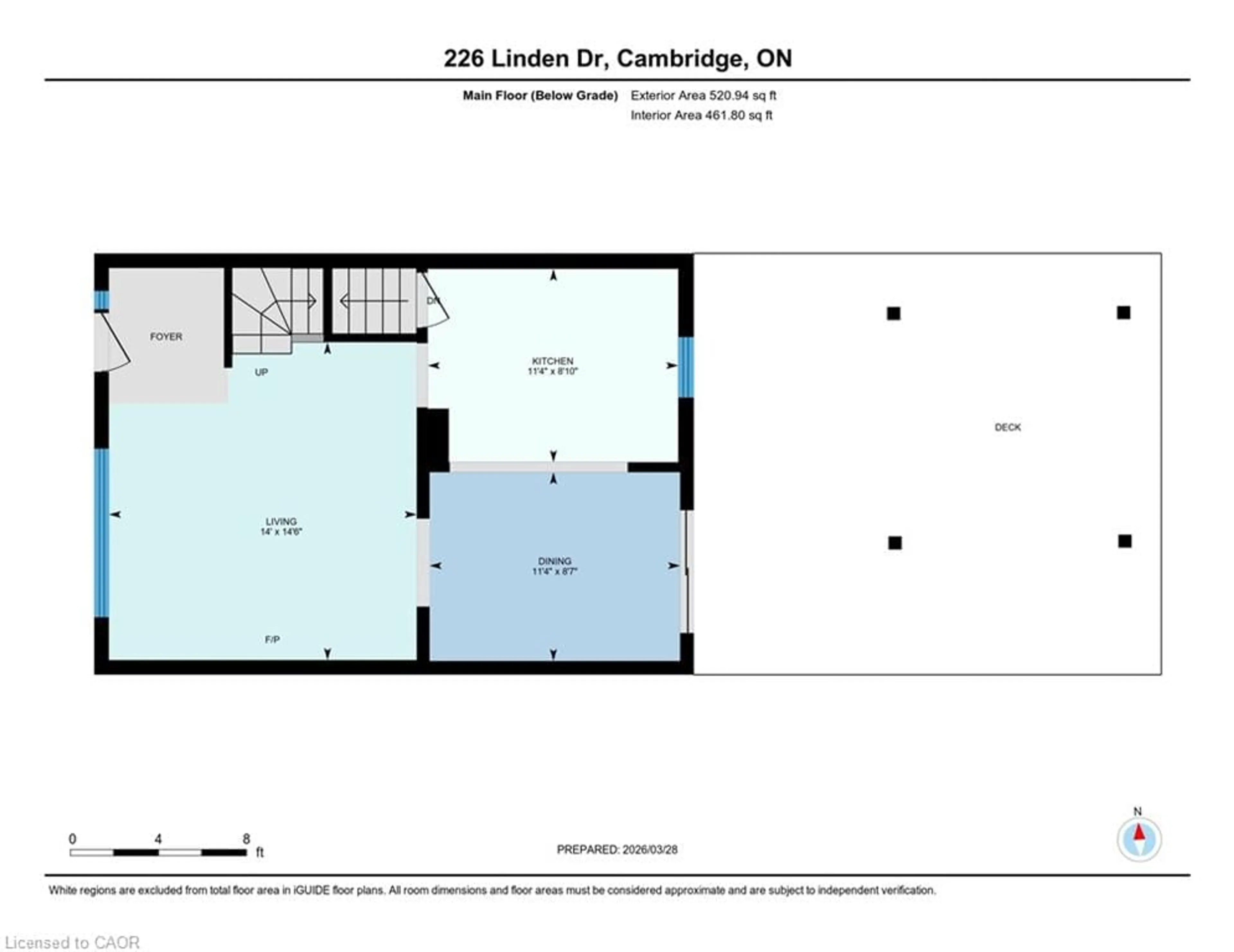 Floor plan for 226 Linden Dr, Cambridge Ontario N3H 4Y2