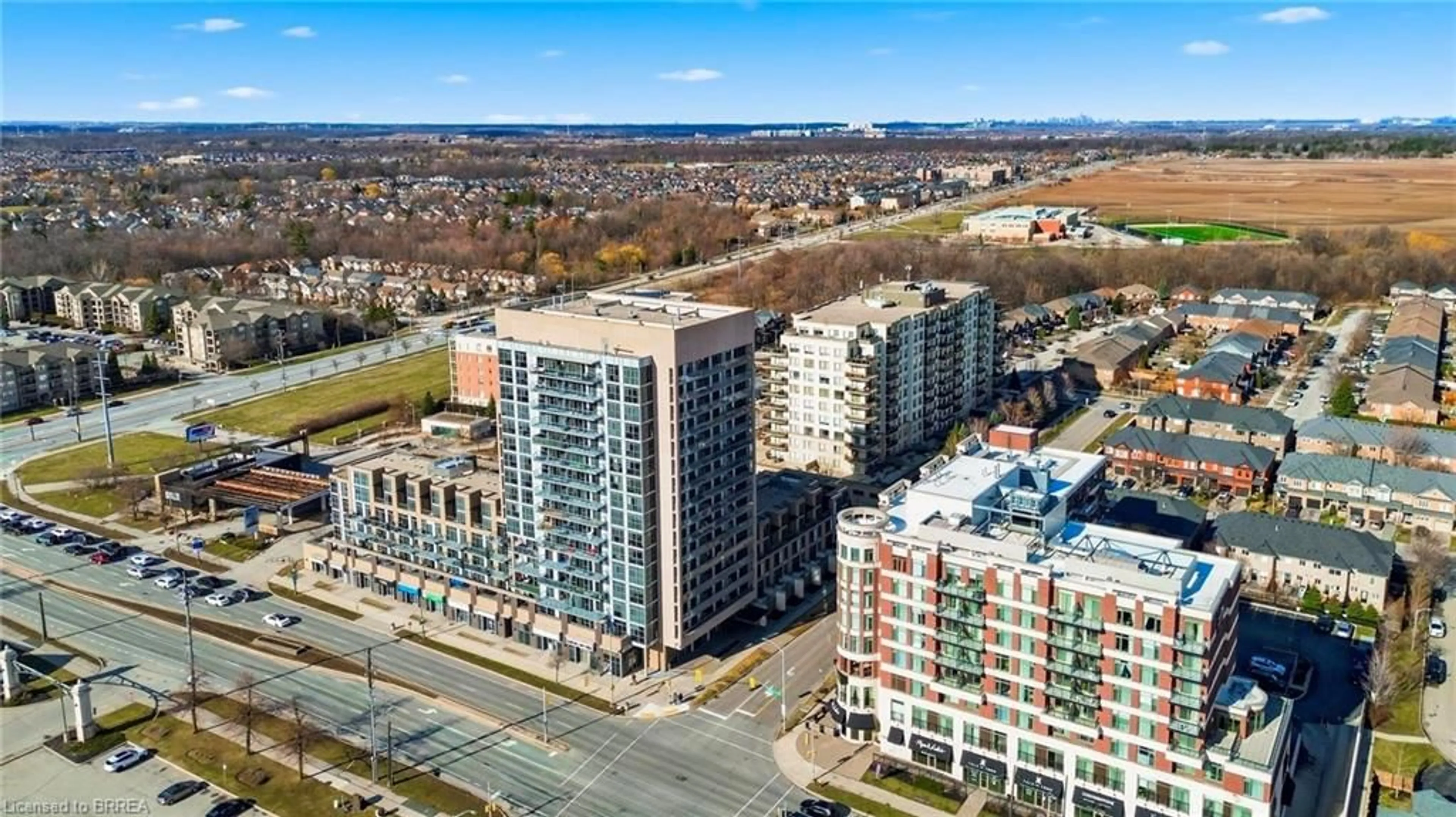 A pic from outside/outdoor area/front of a property/back of a property/a pic from drone, city buildings view from balcony for 1940 Ironstone Dr #1507, Burlington Ontario L7L 0E4