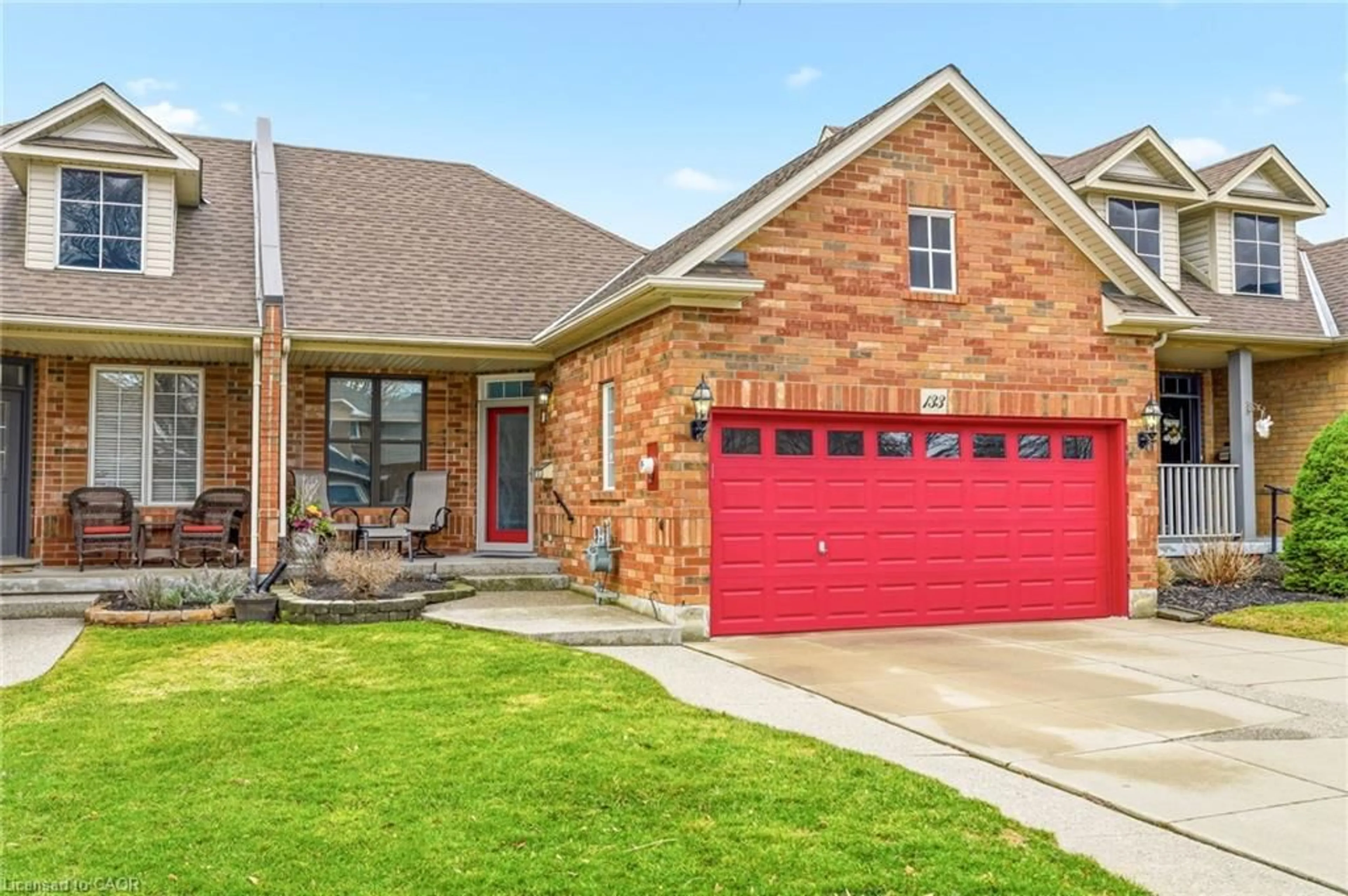 Home with brick exterior material, street for 133 Thoroughbred Blvd, Ancaster Ontario L9K 1N2