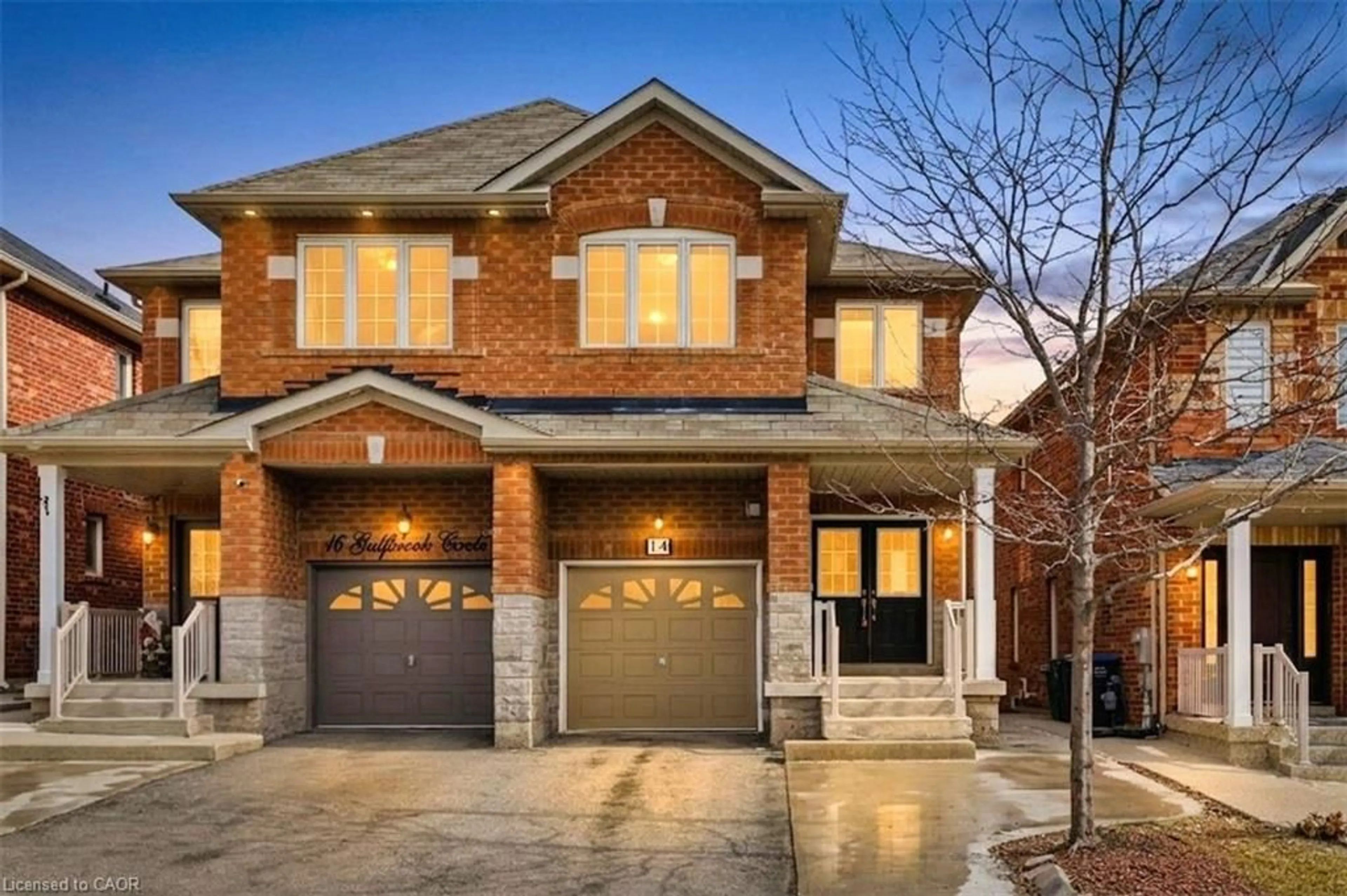Home with brick exterior material, street for 14 Gulfbrook Cir, Brampton Ontario L6Z 0B6