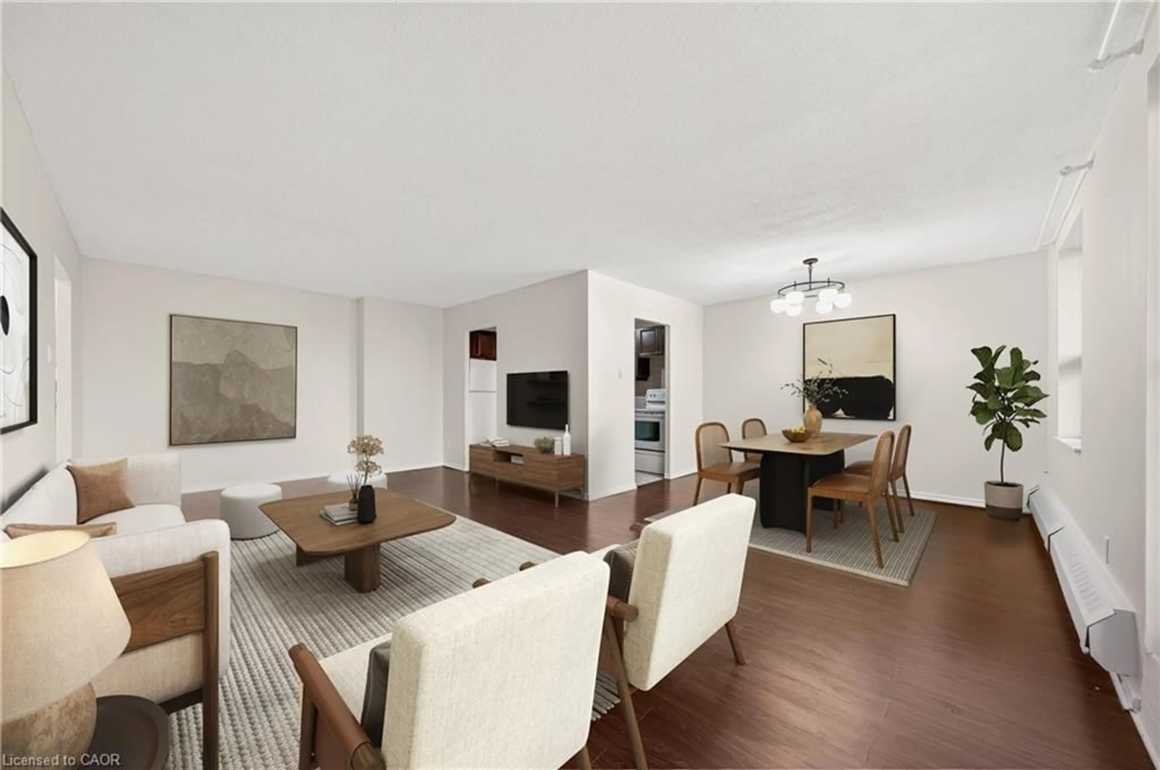 Living room with furniture, unknown for 1100 Courtland Ave #605, Kitchener Ontario N2C 2H9