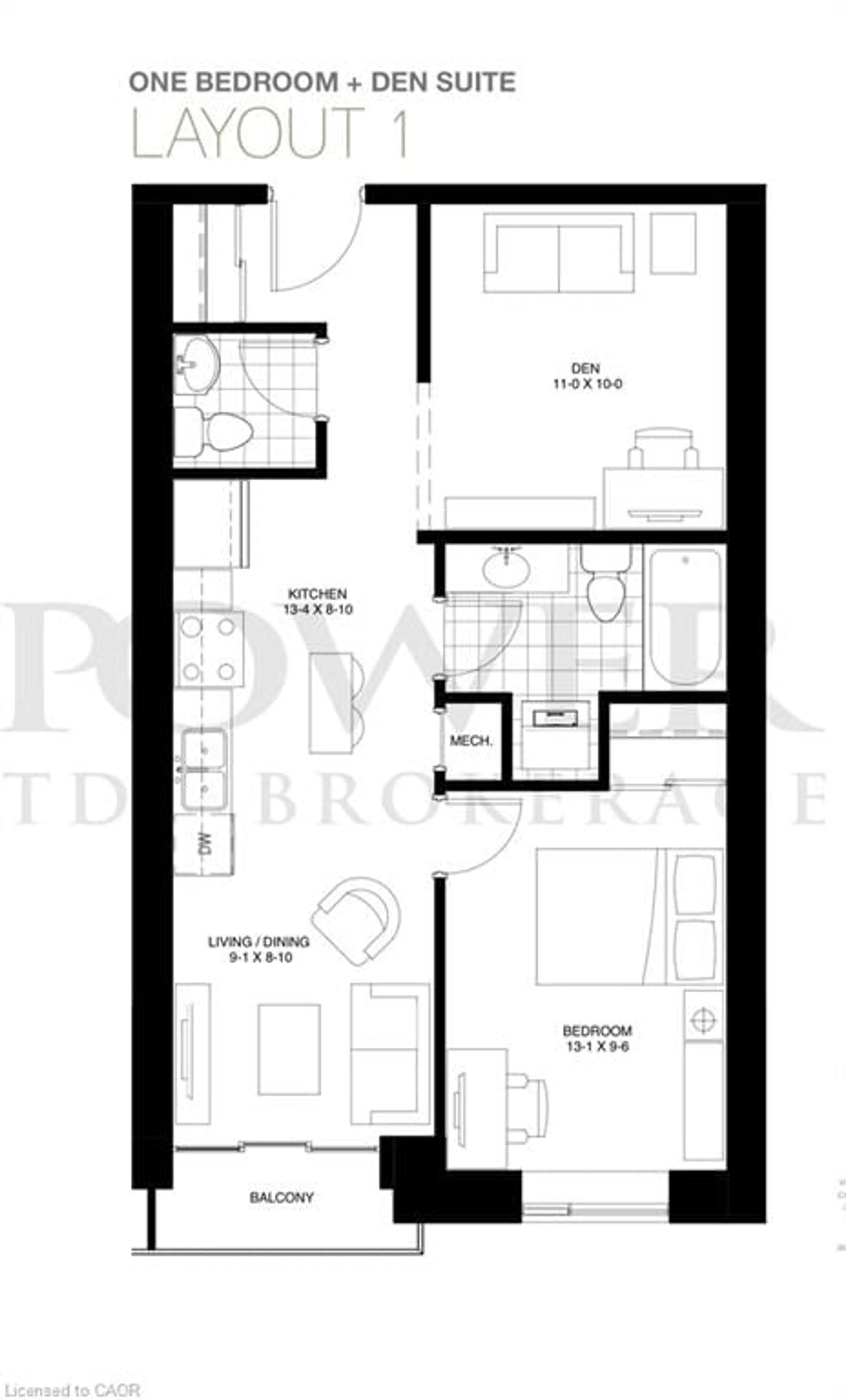 Floor plan for 280 Lester St #323, Waterloo Ontario N2L 0G2