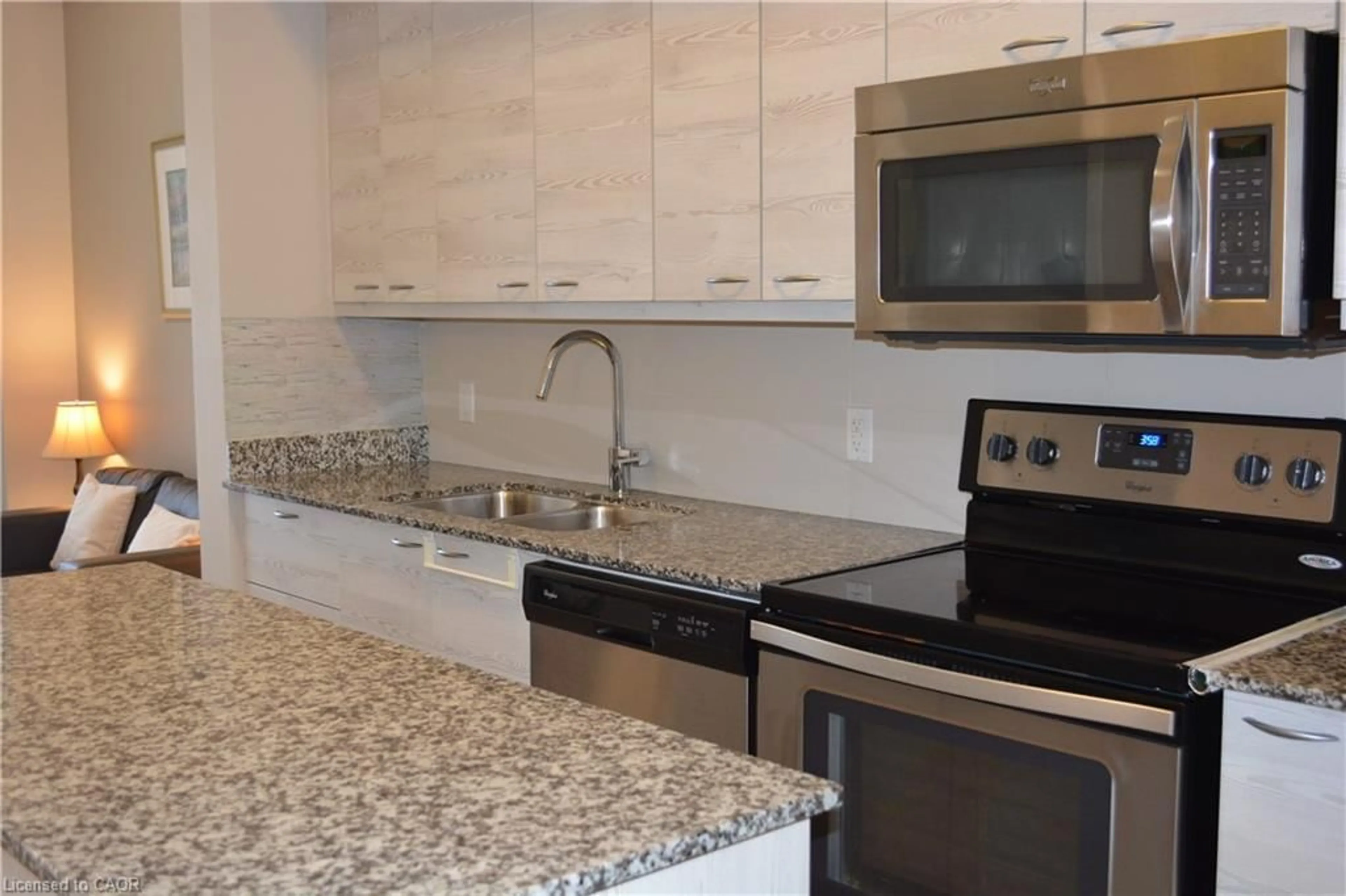 Standard kitchen, ceramic/tile floor for 280 Lester St #323, Waterloo Ontario N2L 0G2
