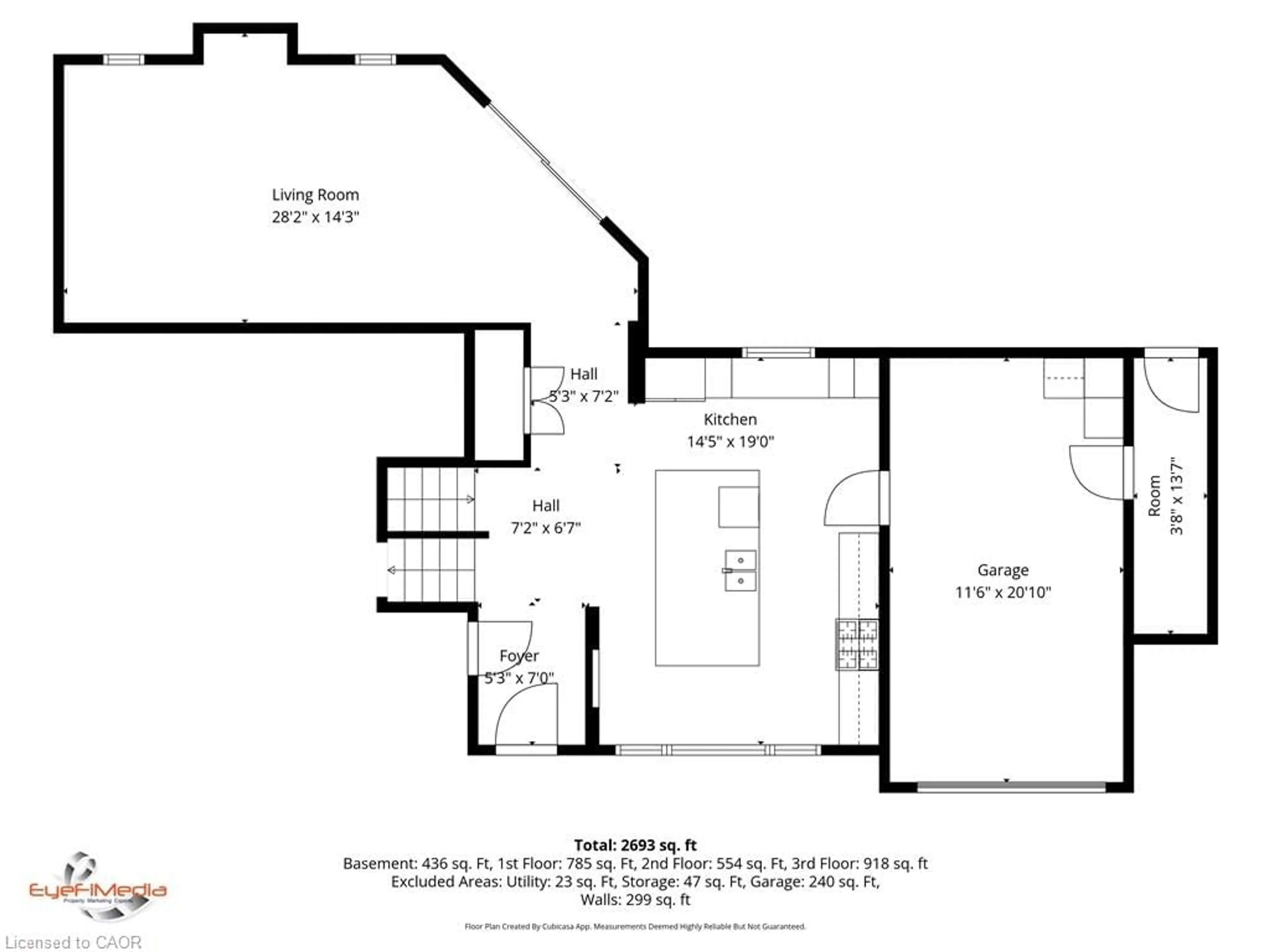 Floor plan for 19 Woodland Dr, Cambridge Ontario N1R 2X7