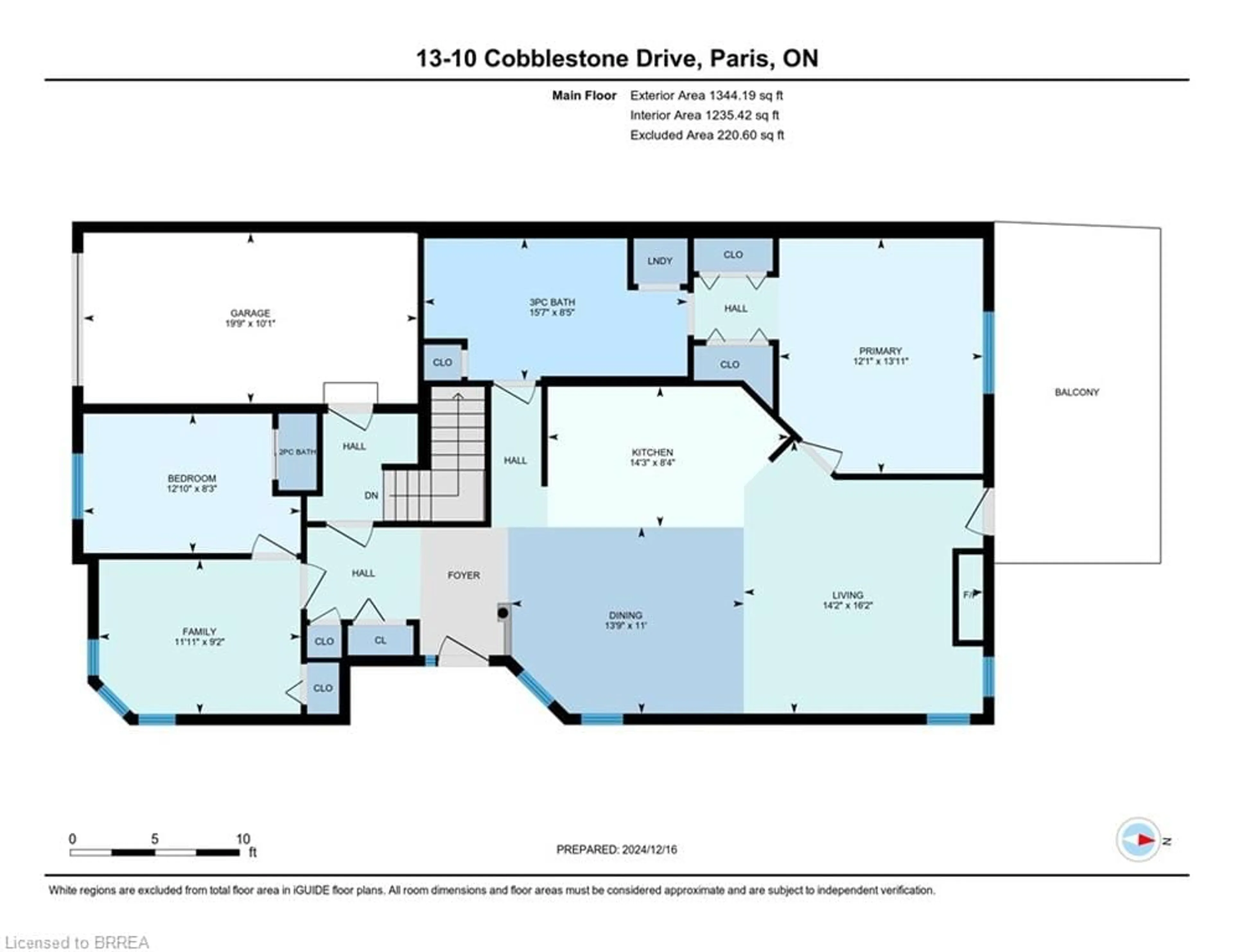 Floor plan for 10 Cobblestone Dr #13, Paris Ontario N3L 4G8