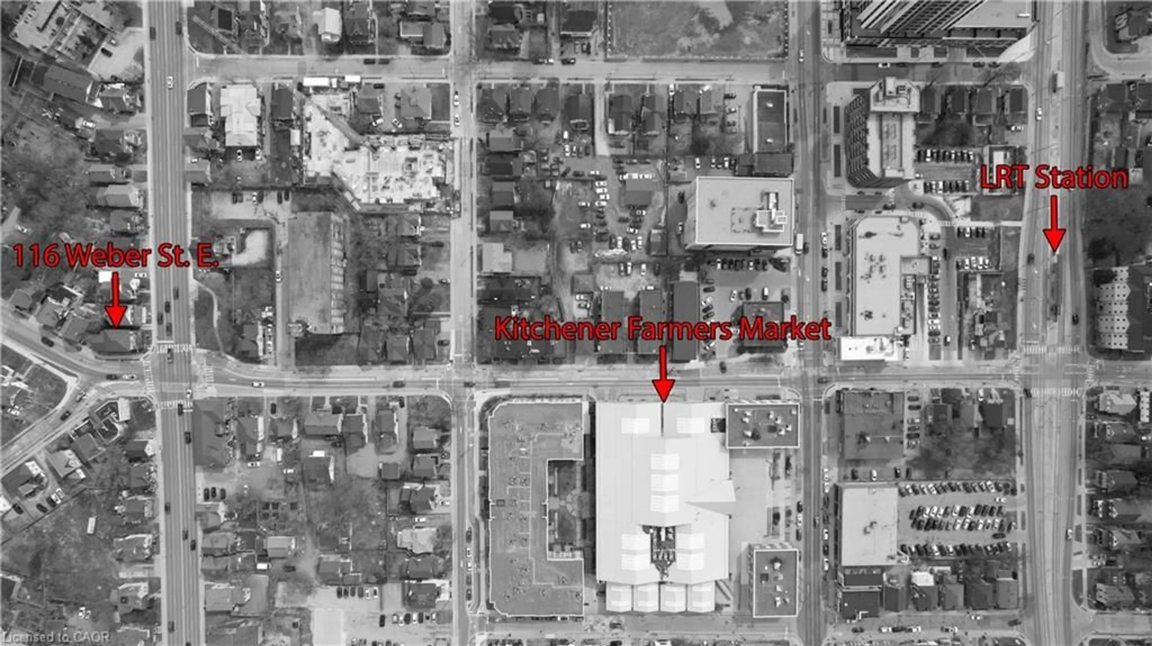 Picture of a map for 116 Weber St, Kitchener Ontario N2H 1C9