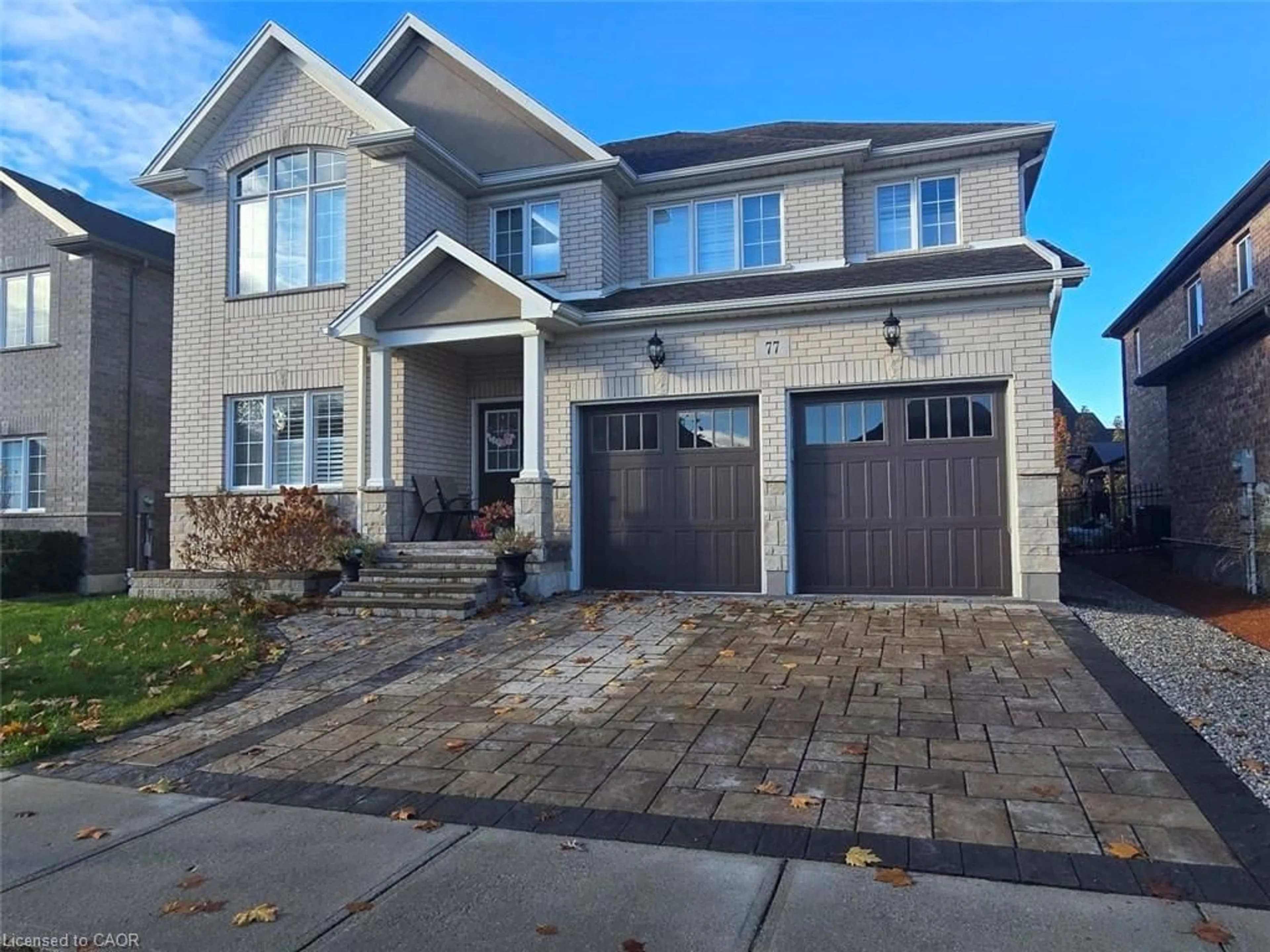 Home with brick exterior material, street for 77 Eaglecrest St, Kitchener Ontario N2K 4K1