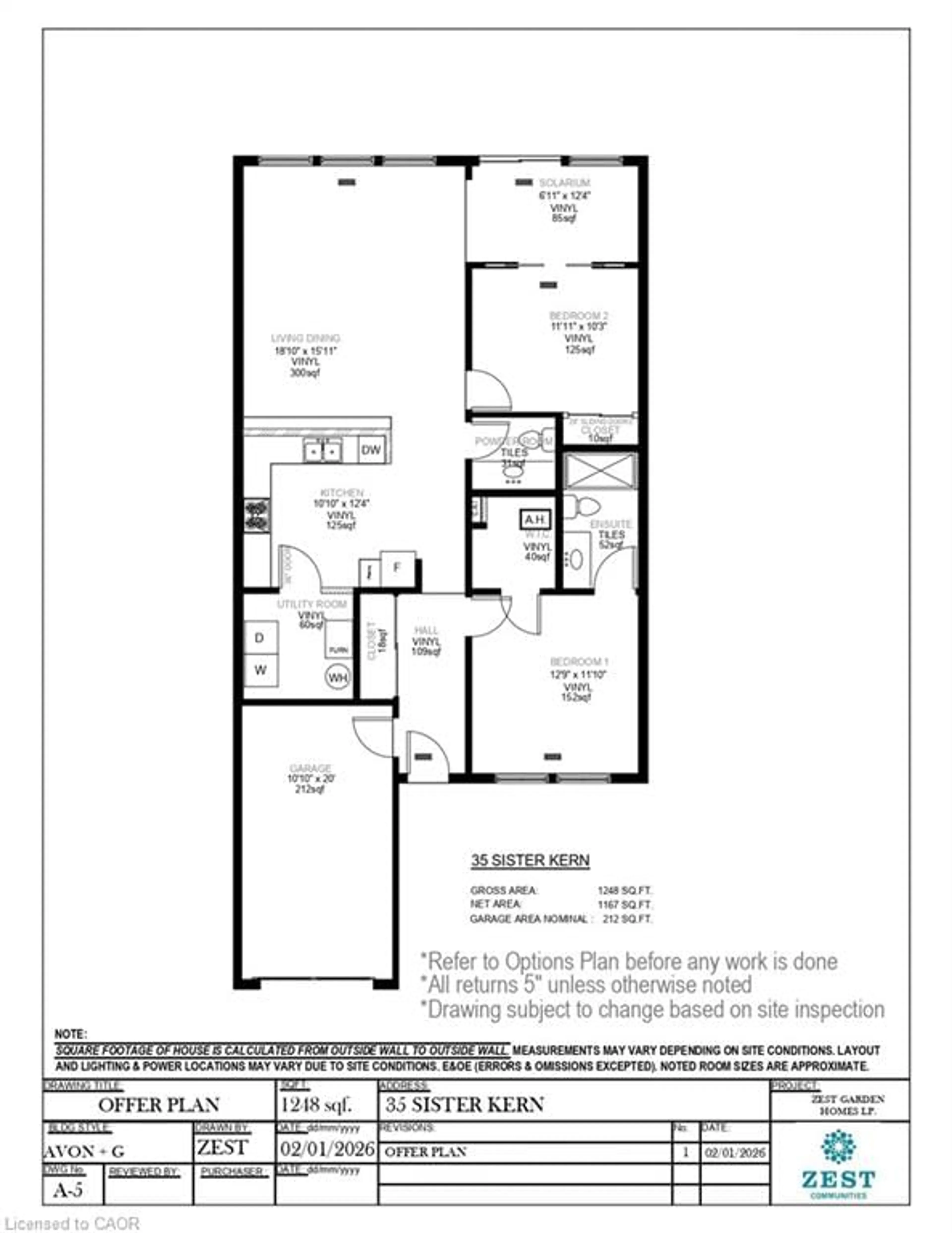 Floor plan for 35 Sister Kern Terr, Hamilton Ontario L9B 2M1
