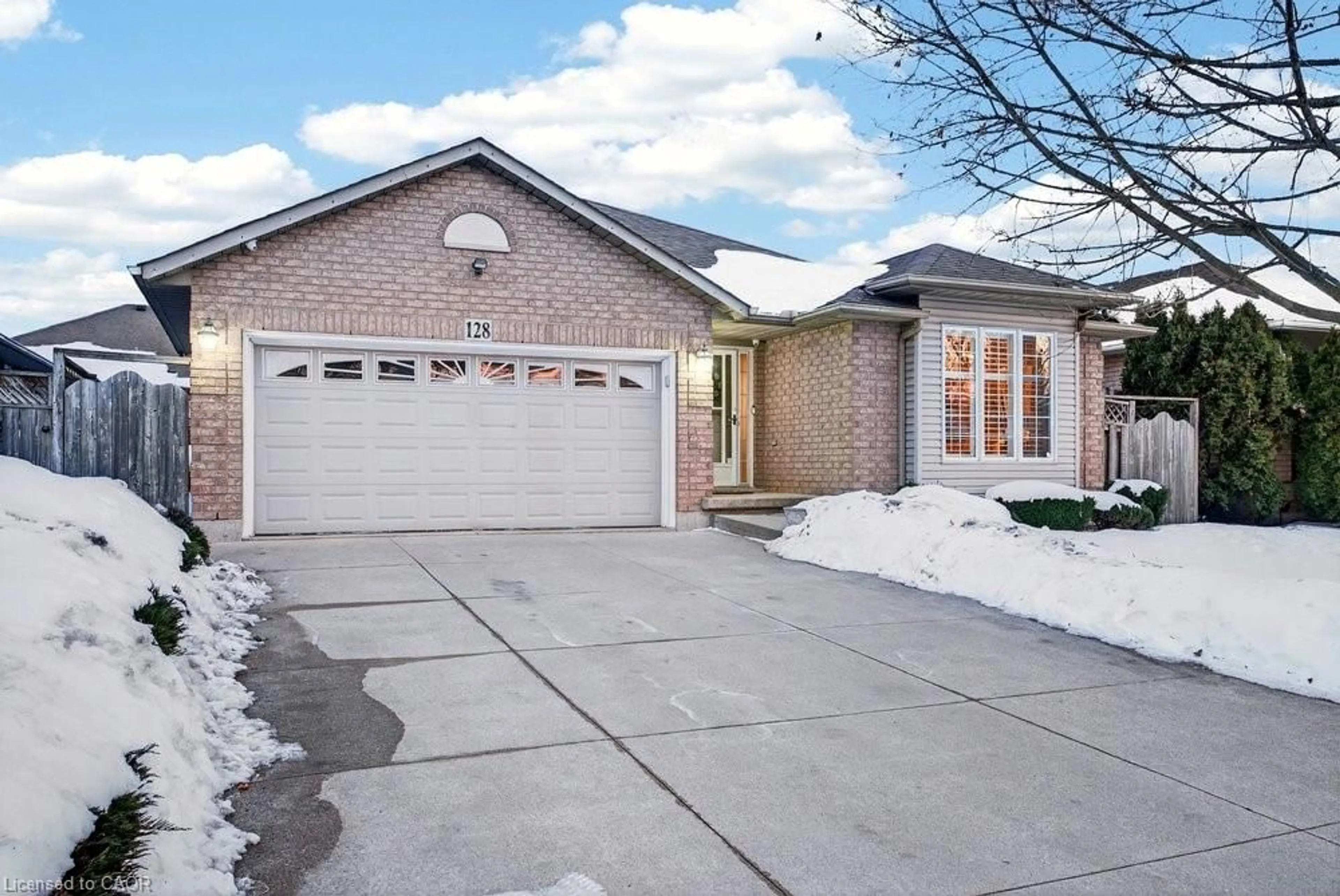 Home with brick exterior material, street for 128 Nugent Dr, Hamilton Ontario L8H 2M8