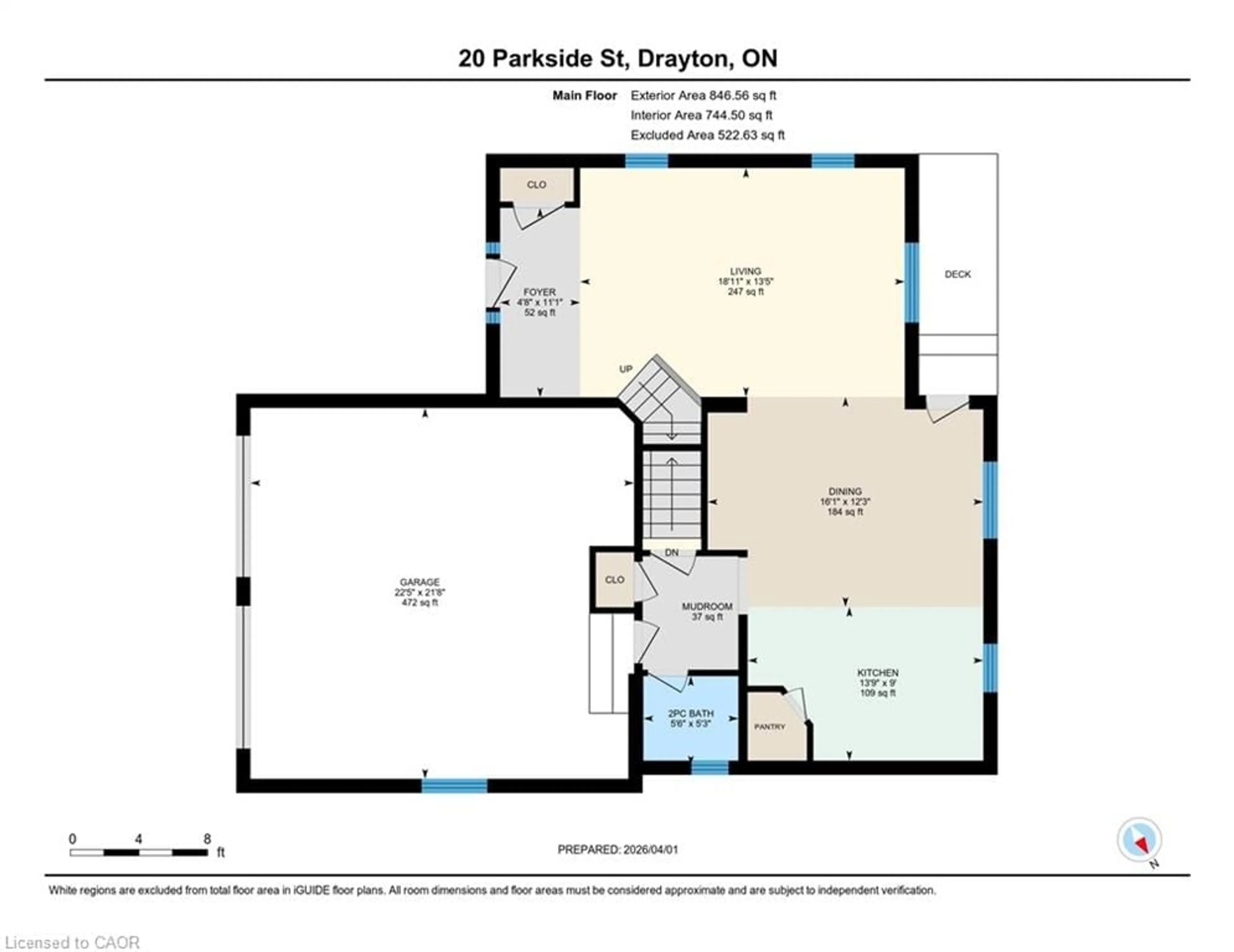 Floor plan for 20 Parkside St, Drayton Ontario N0G 1P0