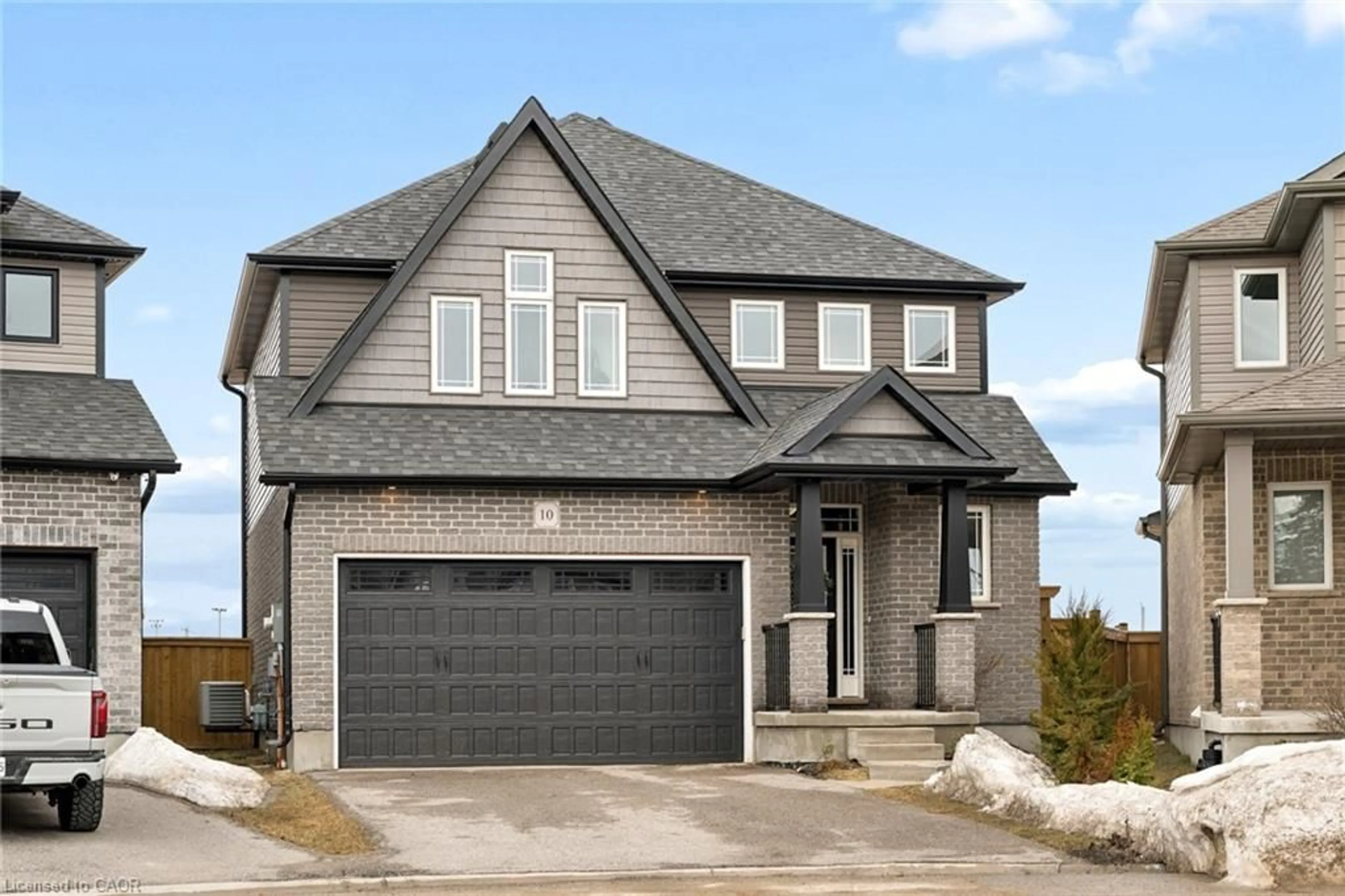Home with brick exterior material, street for 10 Sparrow Cres, Grand Valley Ontario L9W 0R7