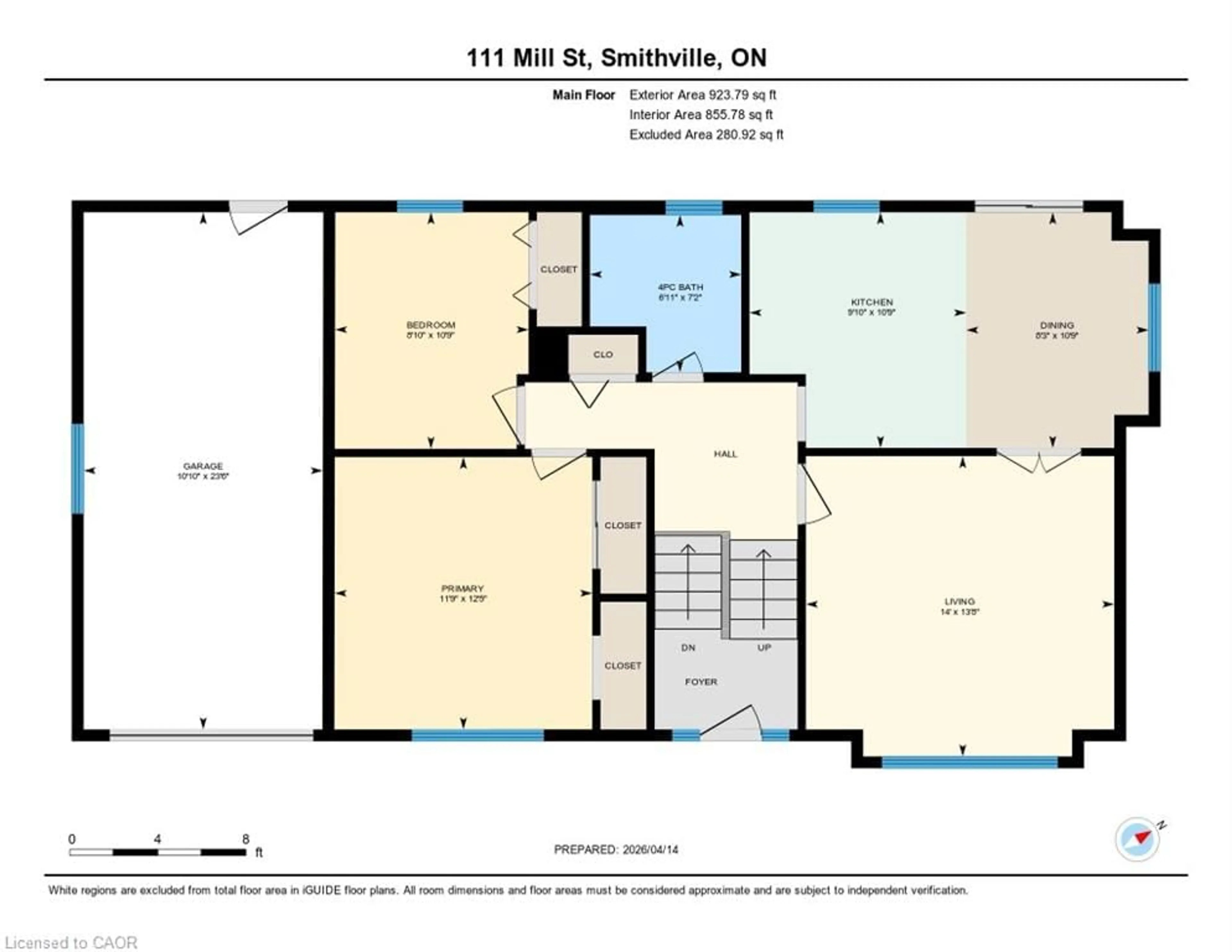 Floor plan for 111 Mill St, Smithville Ontario L0R 2A0