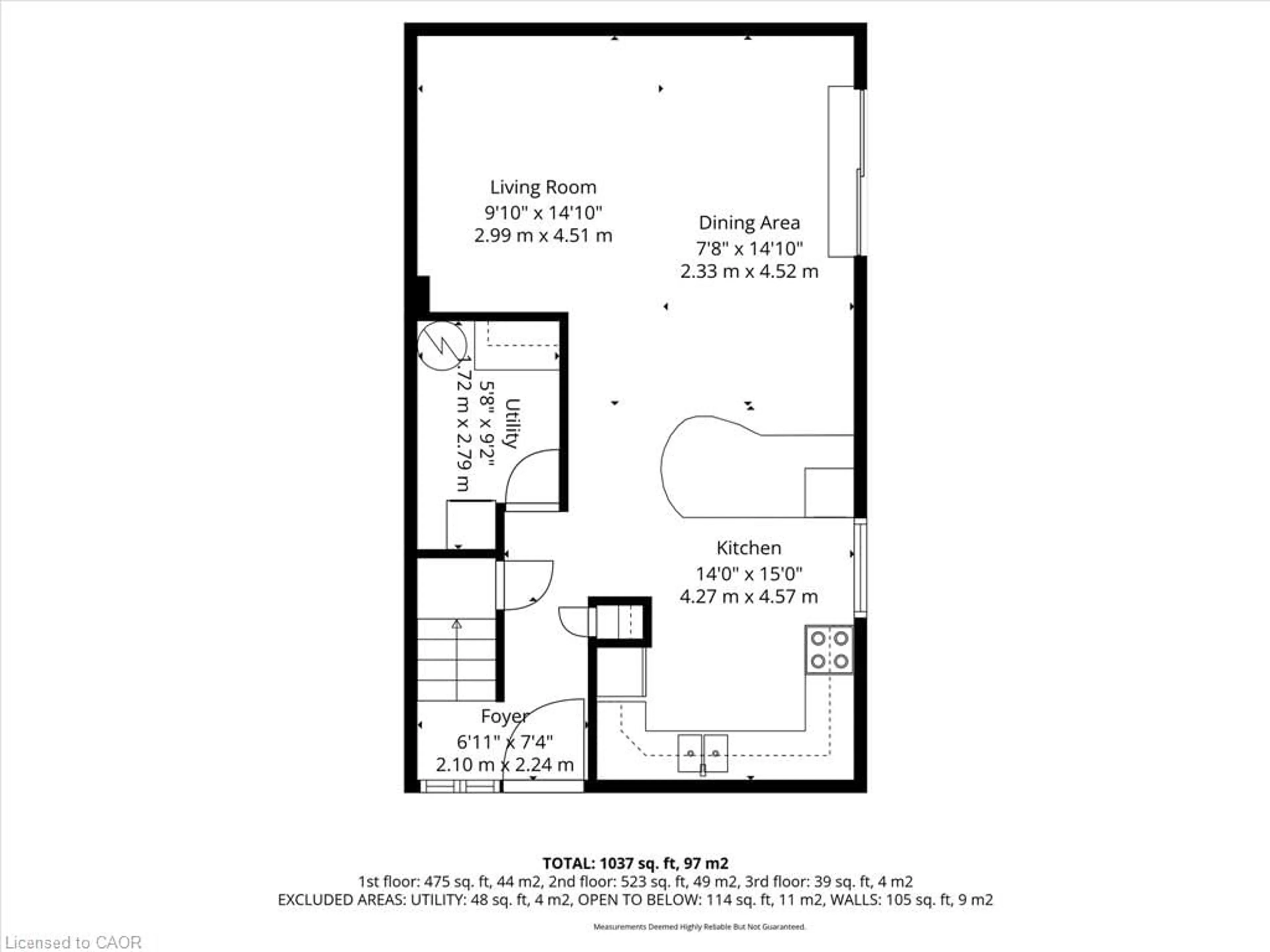 Floor plan for 3040 Constitution Blvd #147, Mississauga Ontario L4Y 3X7