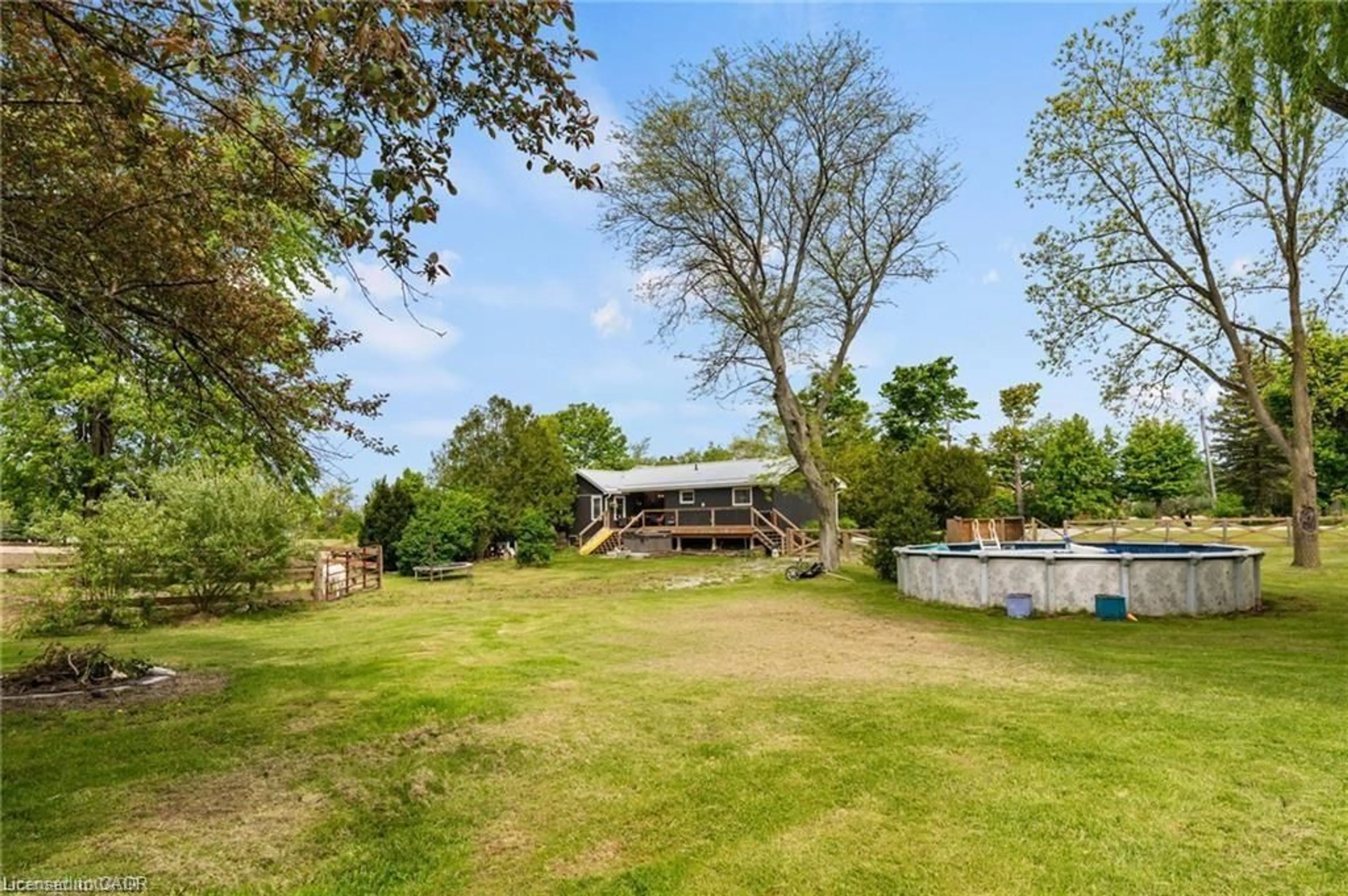 A pic from outside/outdoor area/front of a property/back of a property/a pic from drone, water/lake/river/ocean view for 398 Concession 5 Rd, Fisherville Ontario N0A 1G0