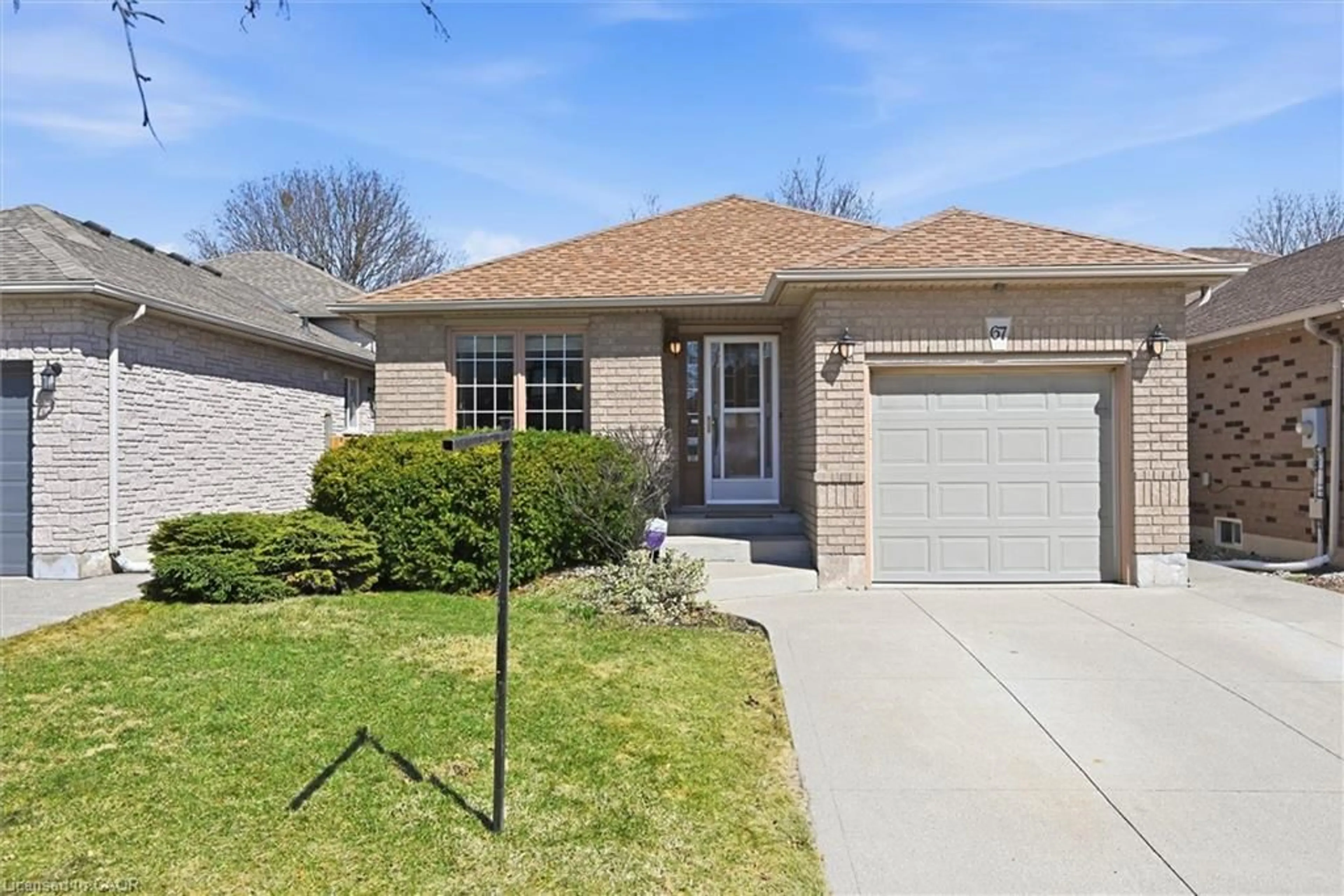 Home with brick exterior material, street for 67 Hillgarden Dr, Stoney Creek Ontario L8J 3S7