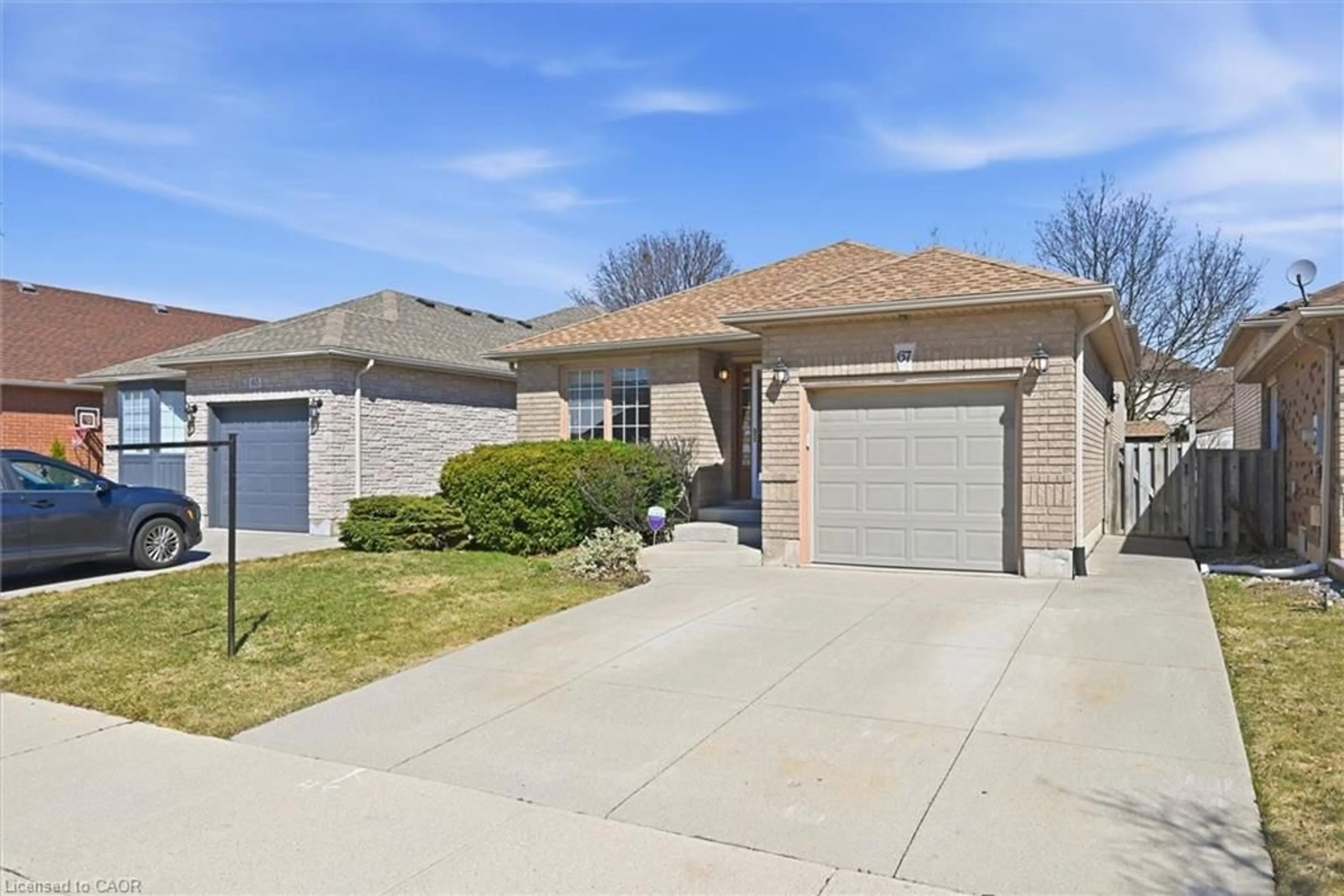 Home with brick exterior material, street for 67 Hillgarden Dr, Stoney Creek Ontario L8J 3S7