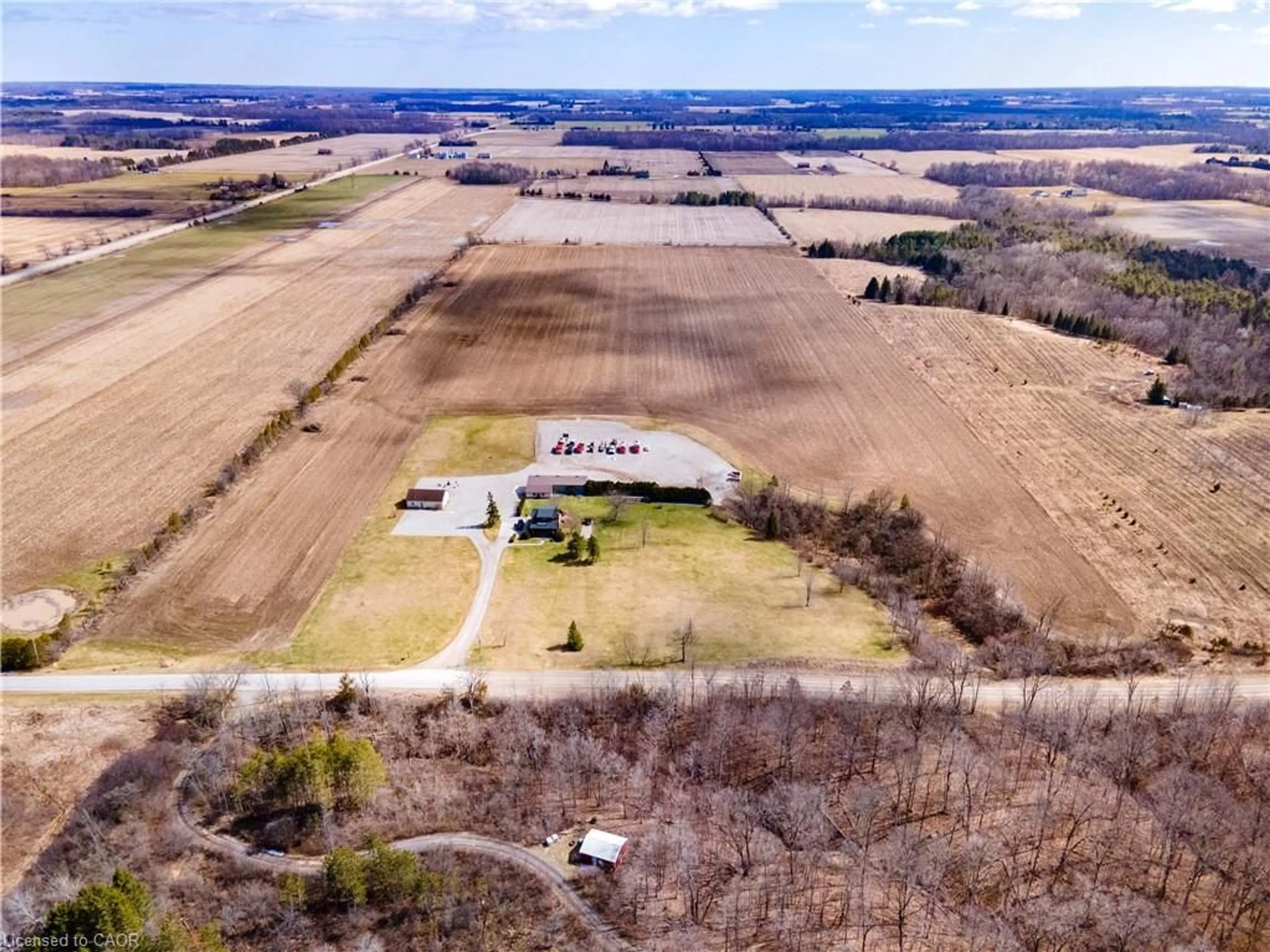 A pic from outside/outdoor area/front of a property/back of a property/a pic from drone, building for 23247 Beattie Line, Elgin Ontario N0L 2N0