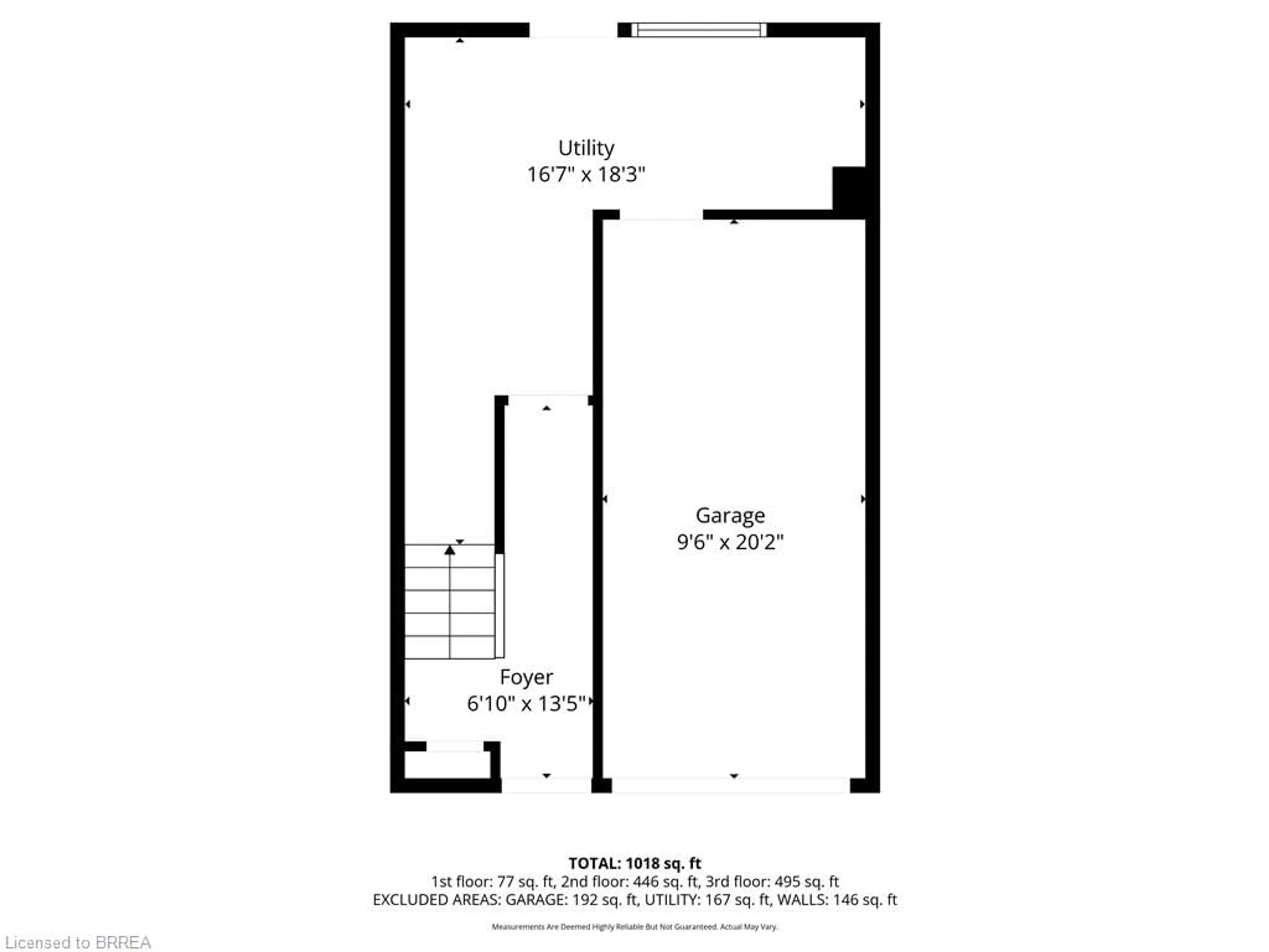 Floor plan for 277 Stanley St #D, Brantford Ontario N3S 7K2