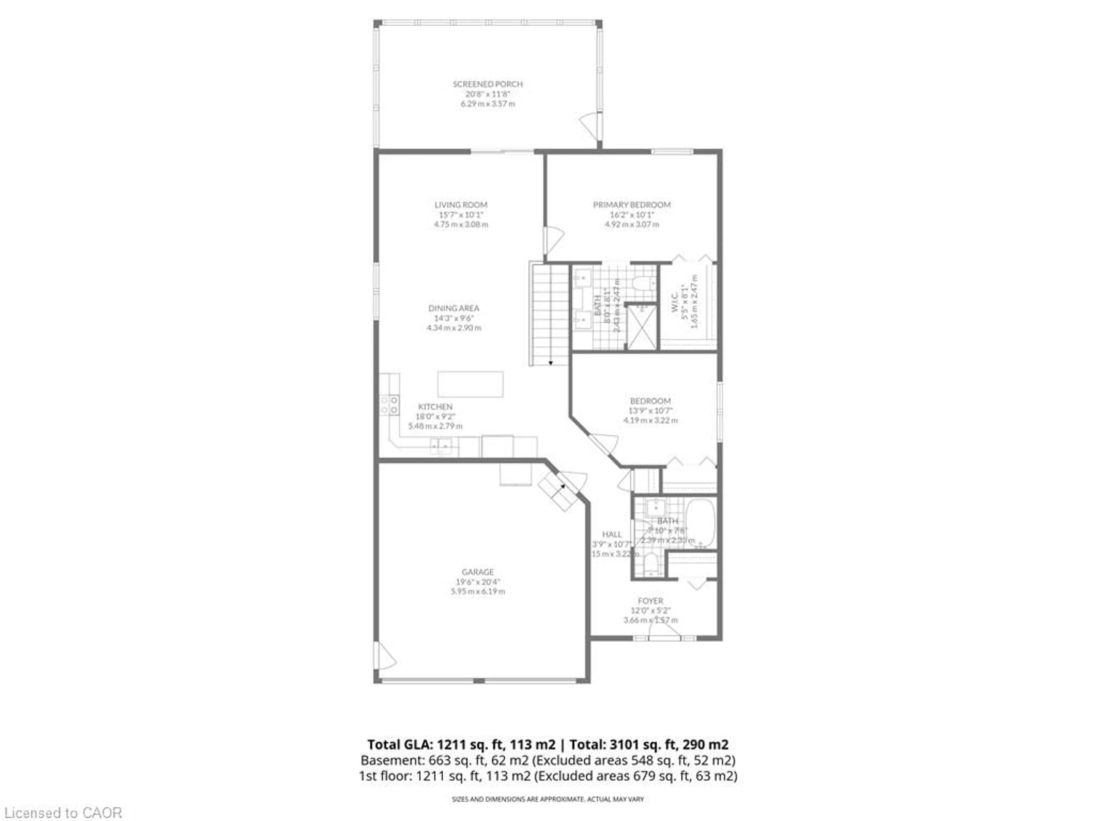 Floor plan for 156 St Michael's St, Delhi Ontario N4B 3C8