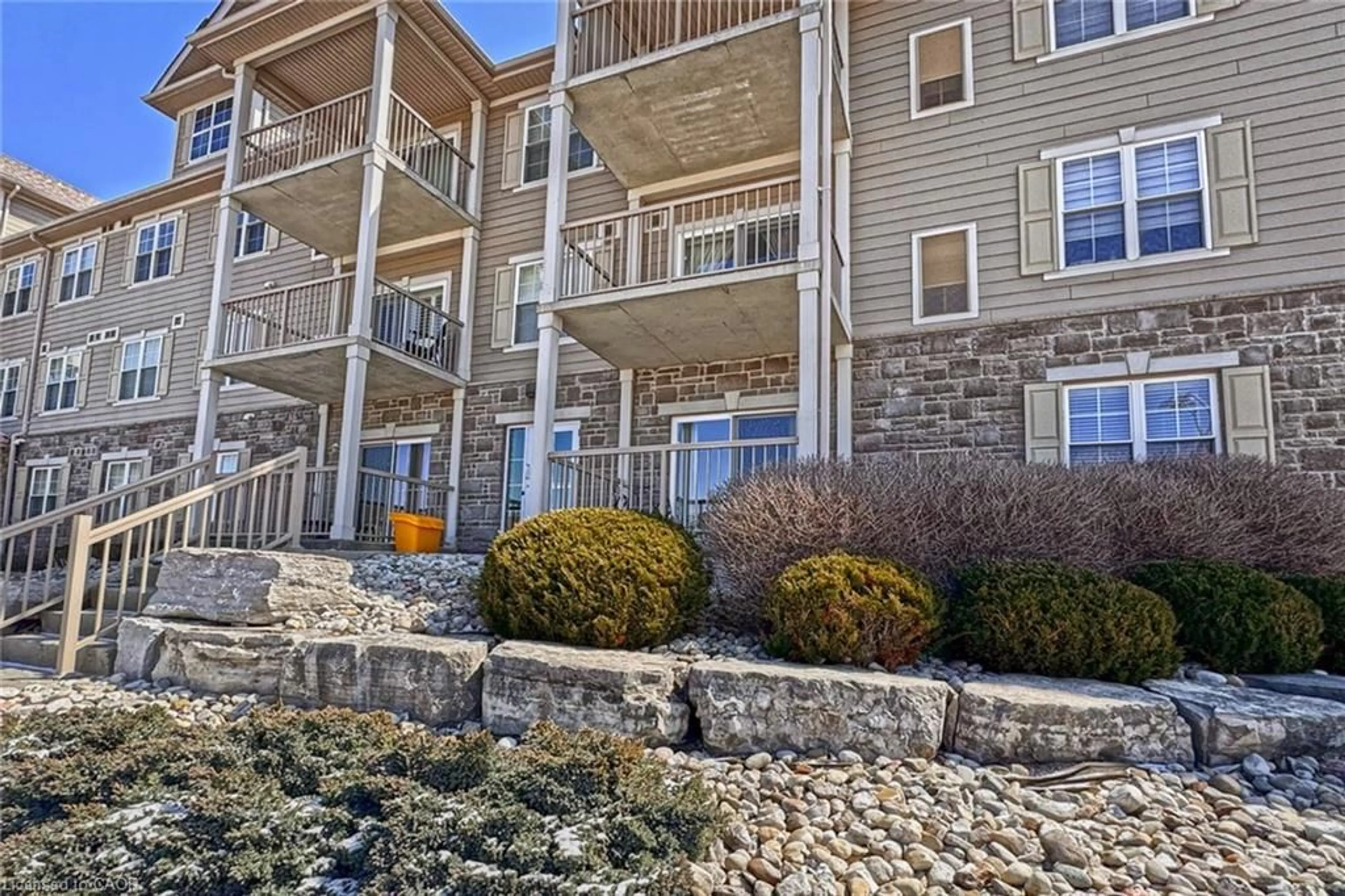 Patio, water/lake/river/ocean view for 345 Fisher Mills Rd #103, Cambridge Ontario N3C 0E5