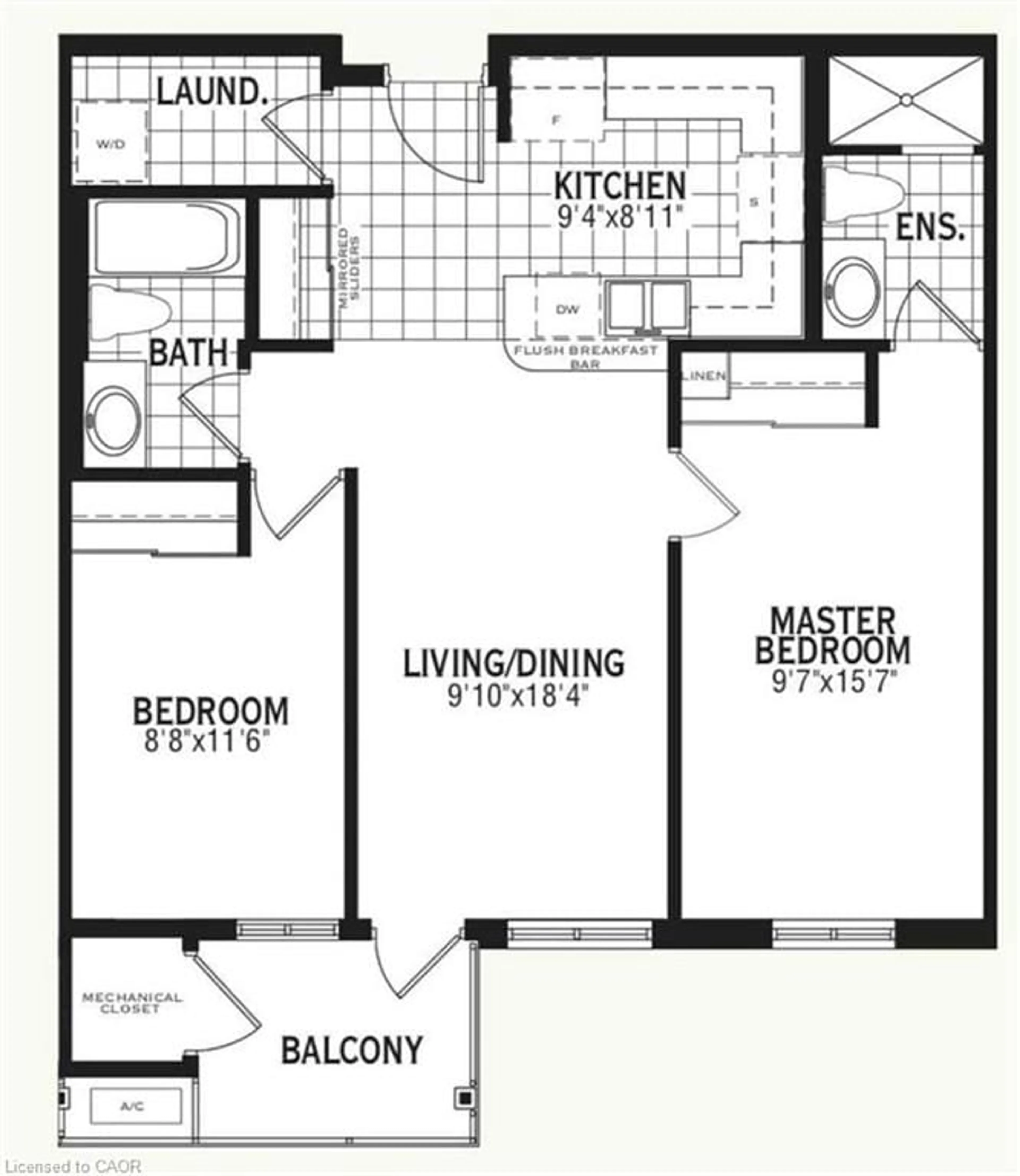 Floor plan for 1045 Nadalin Hts #108, Milton Ontario L9T 8R5
