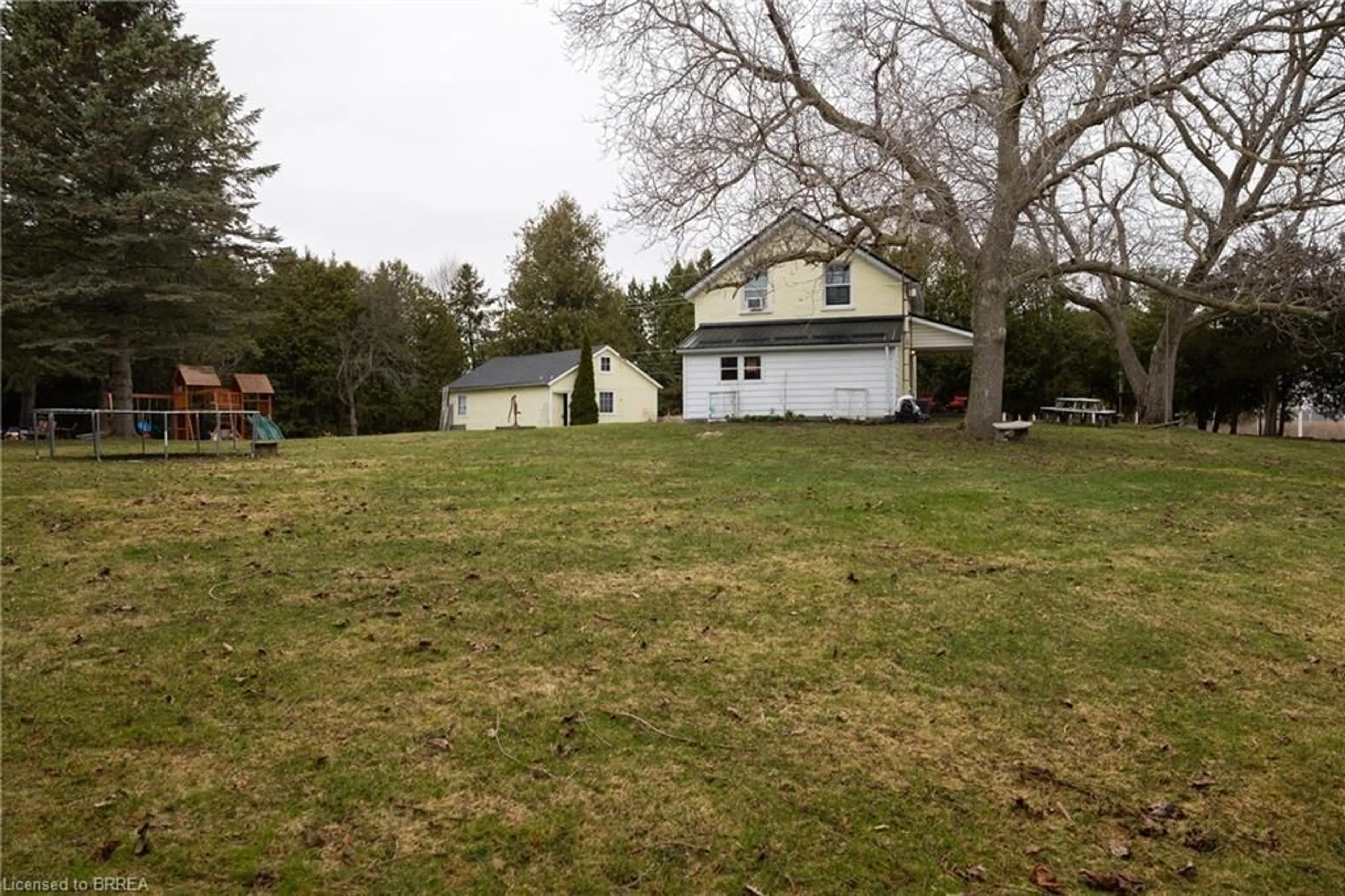 A pic from outside/outdoor area/front of a property/back of a property/a pic from drone, street for 18 Mcgill Rd, Mount Pleasant Ontario N0E 1K0