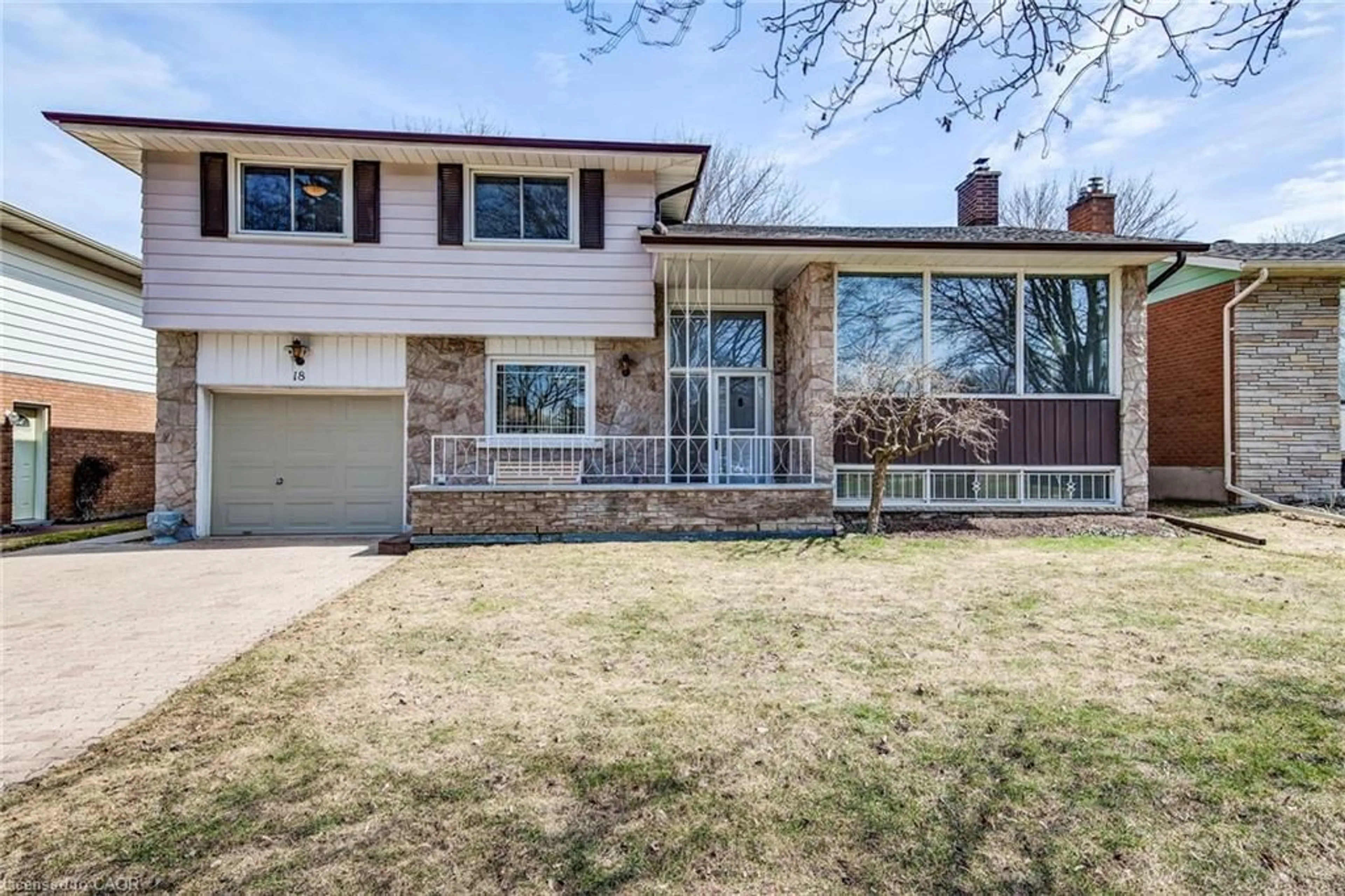Home with brick exterior material, street for 18 Champlain Cres, Kitchener Ontario N2B 2Y6