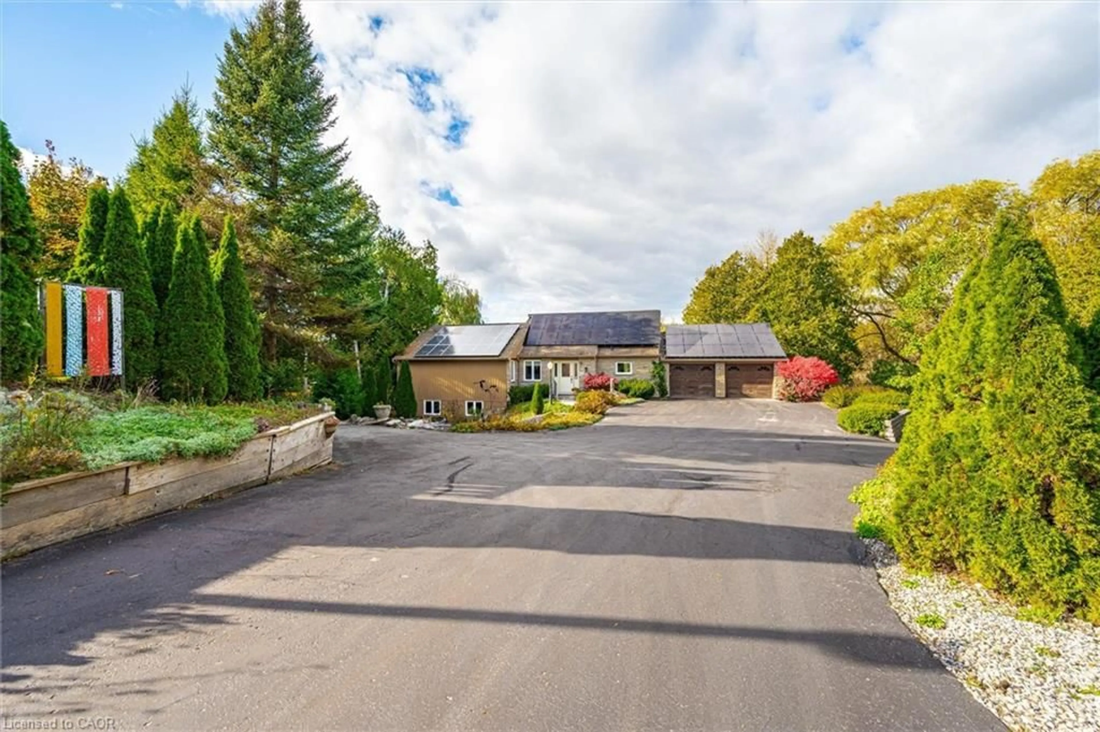 A pic from outside/outdoor area/front of a property/back of a property/a pic from drone, street for 8060 Wellington Rd 18, Fergus Ontario N1M 2W5