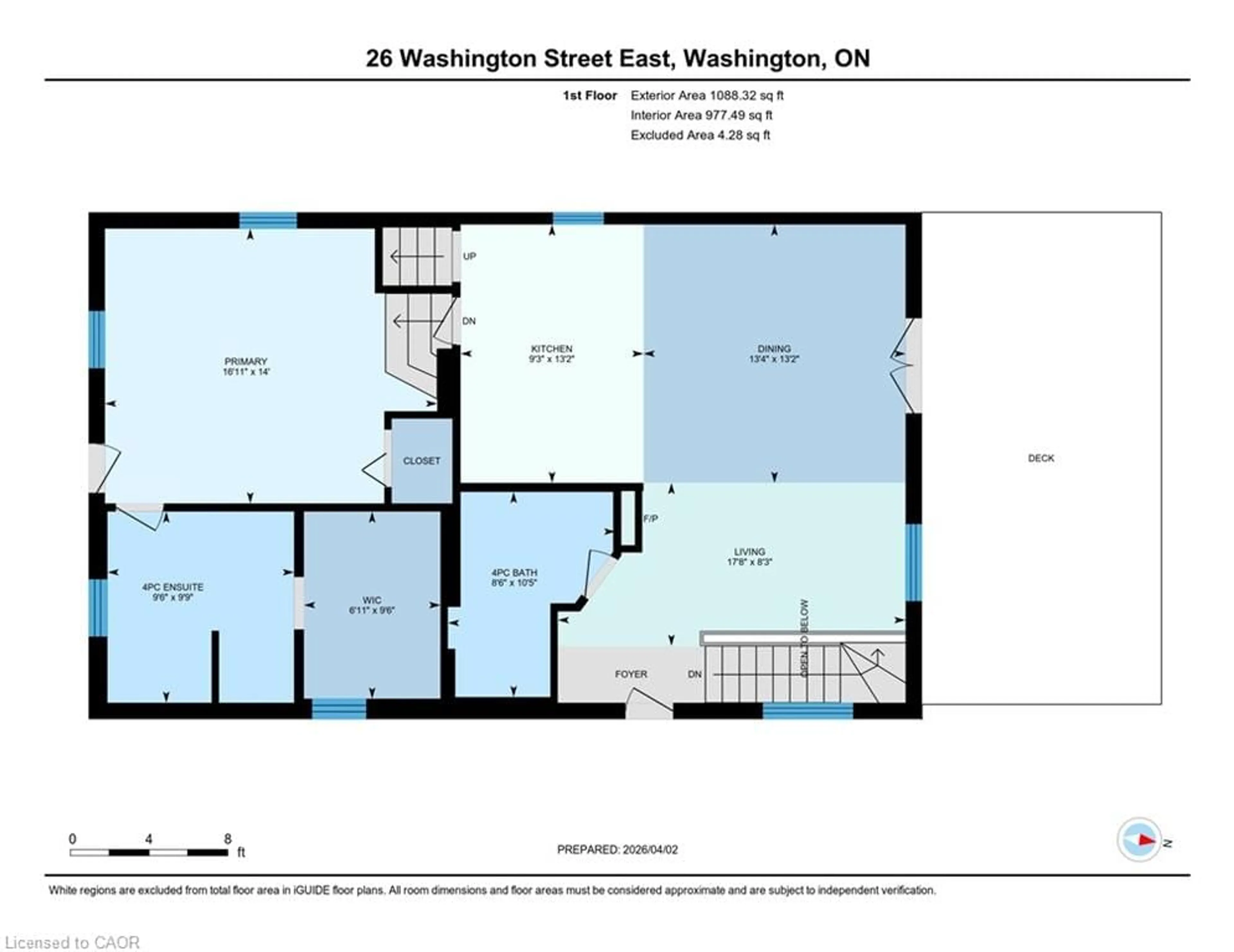 Floor plan for 26 Washington St, Washington Ontario N0J 1B0