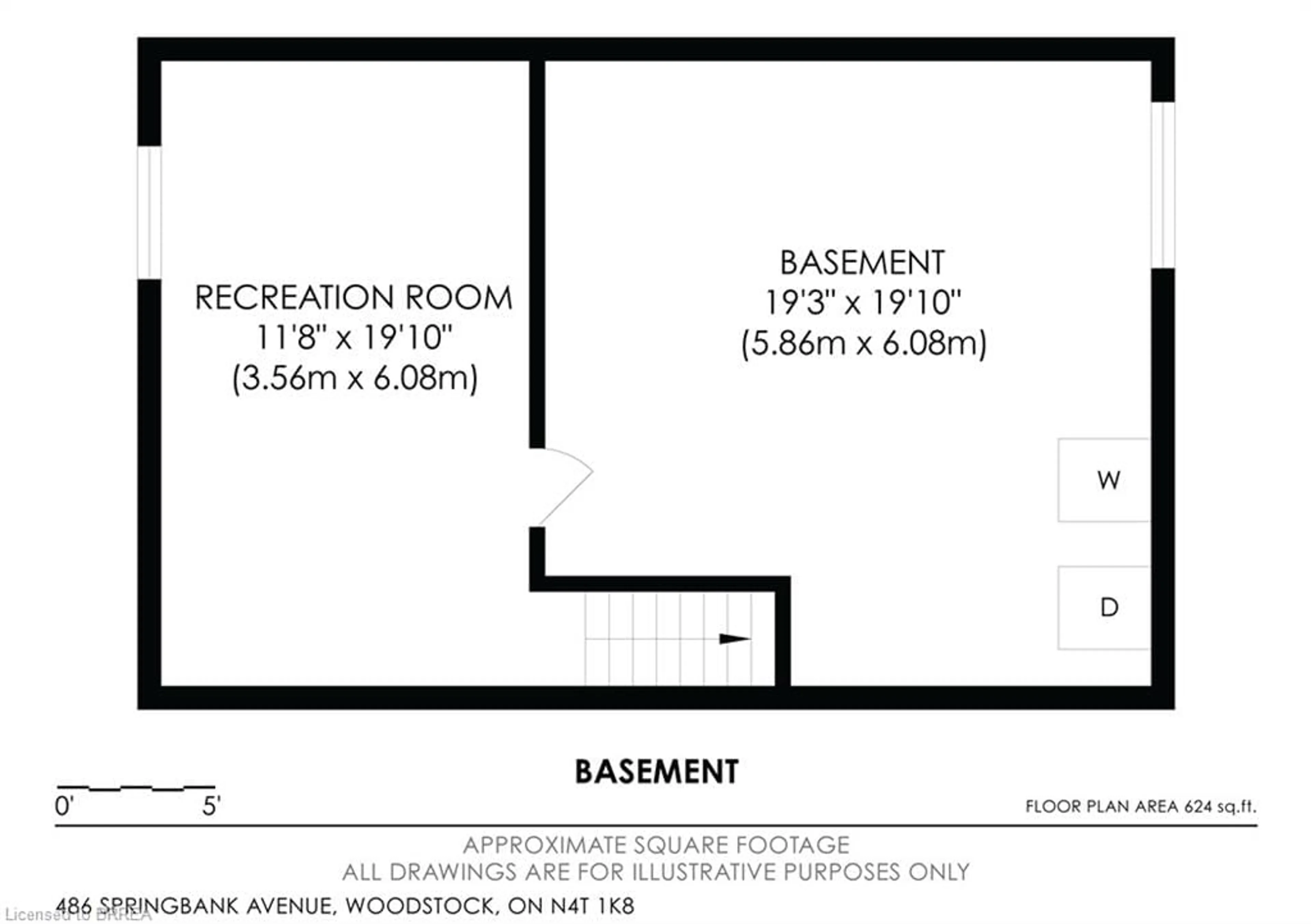 Floor plan for 486 Springbank Ave #4, Woodstock Ontario N4T 1K8