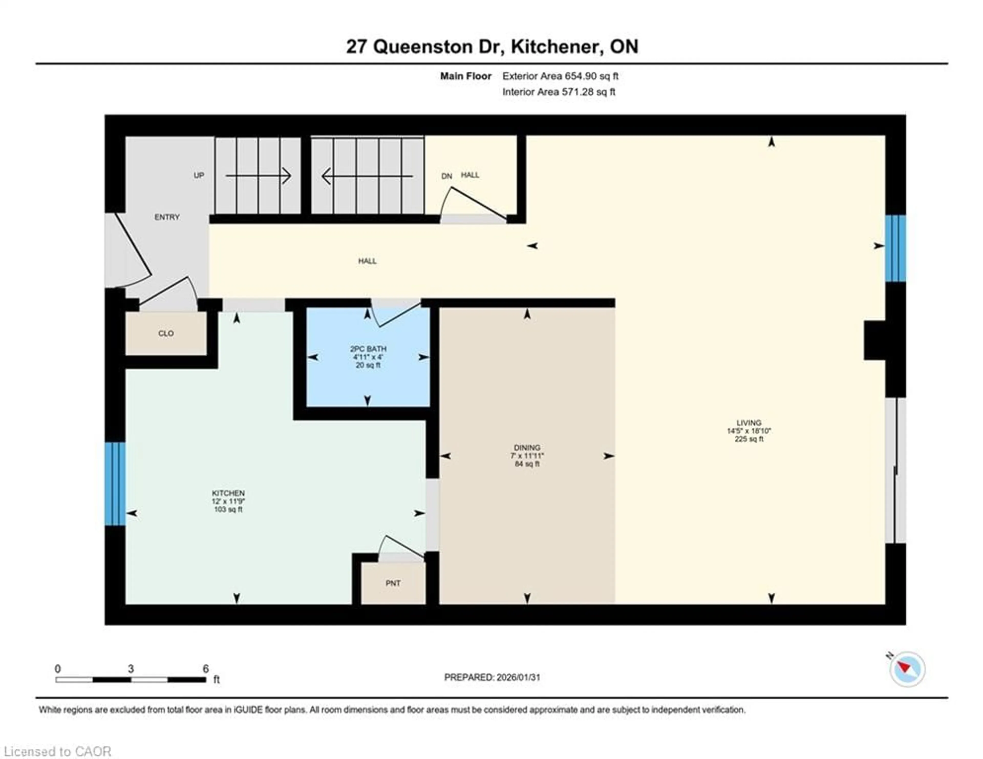 Floor plan for 27 Queenston Dr, Kitchener Ontario N2B 2T8