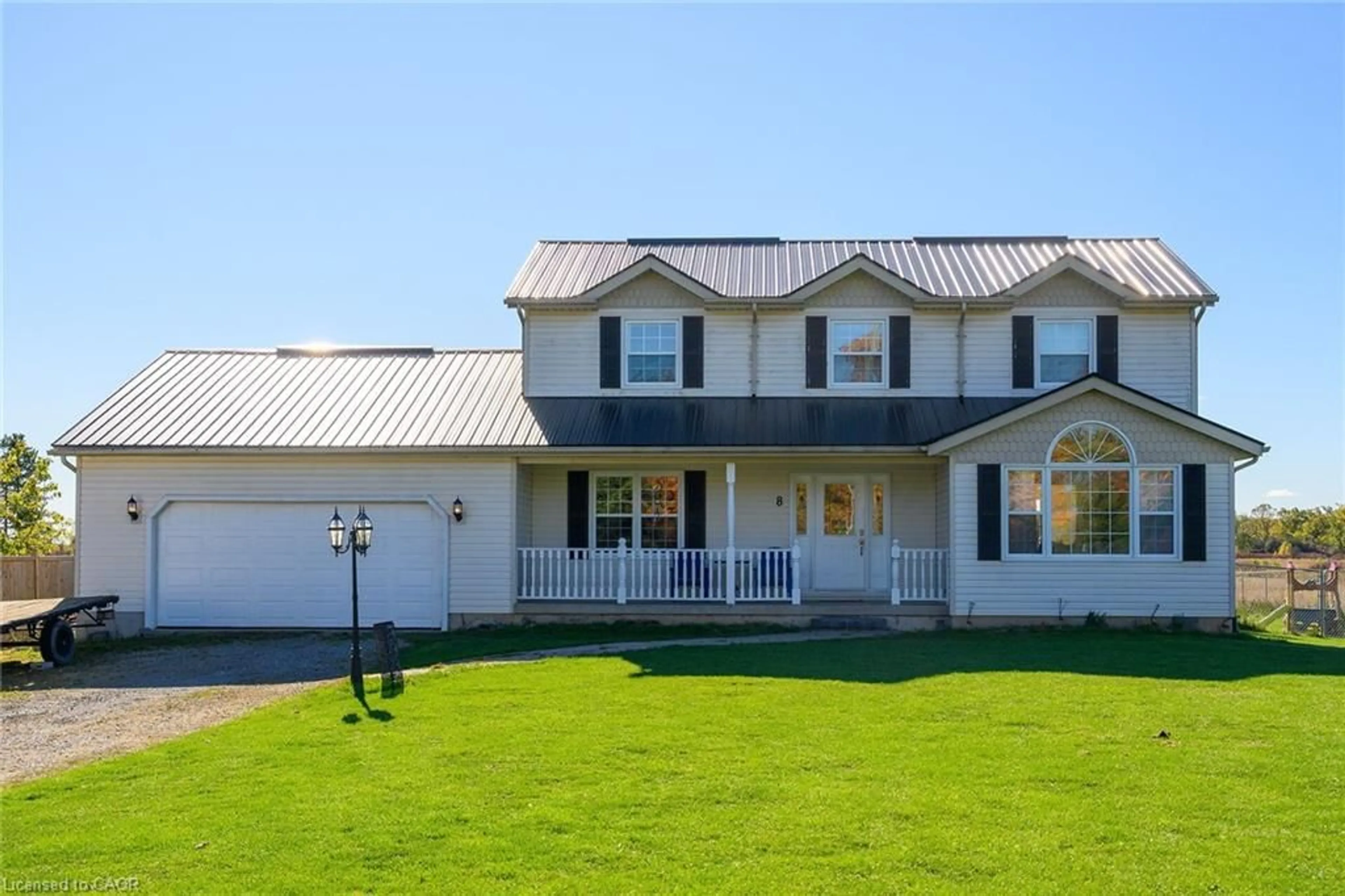 Home with vinyl exterior material, street for 8 Talbot Rd, Canfield Ontario N0A 1C0