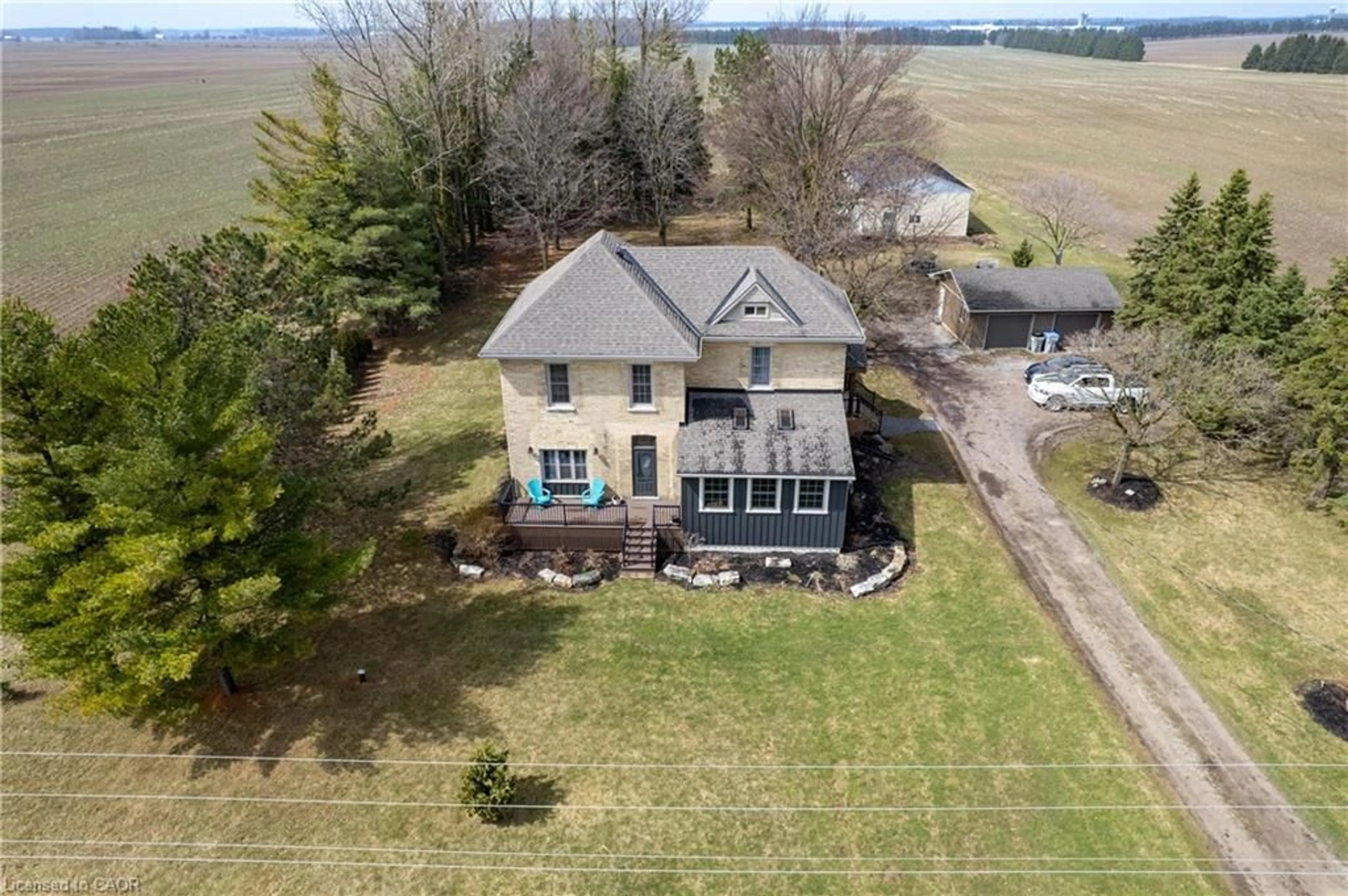 A pic from outside/outdoor area/front of a property/back of a property/a pic from drone, water/lake/river/ocean view for 1804 Rd 138 Rd, St. Marys Ontario N4X 1C4